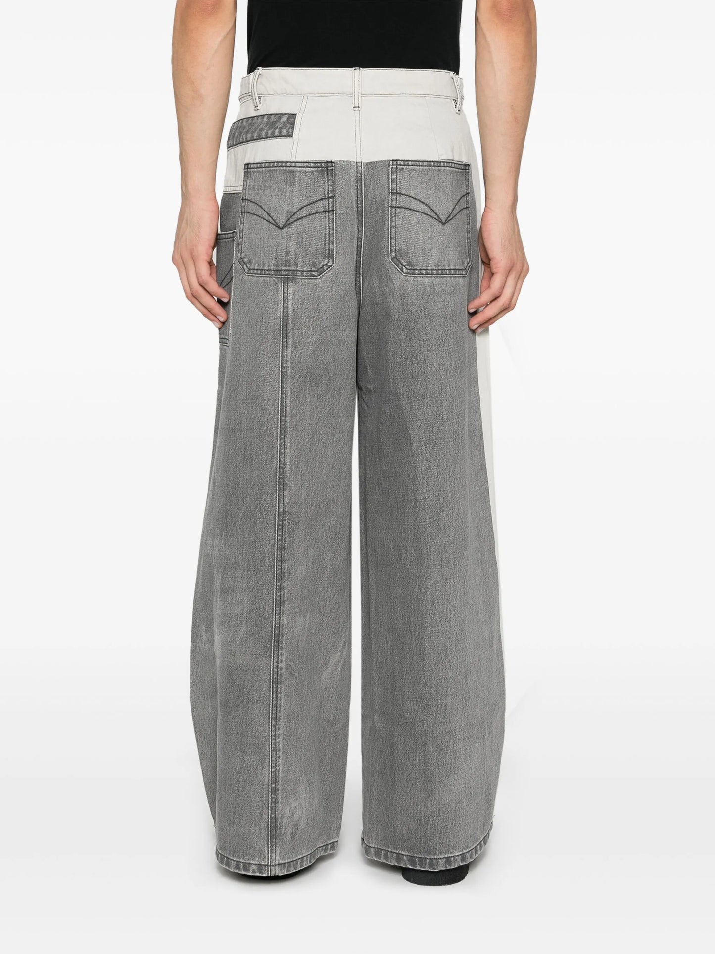 graphic-print jeans