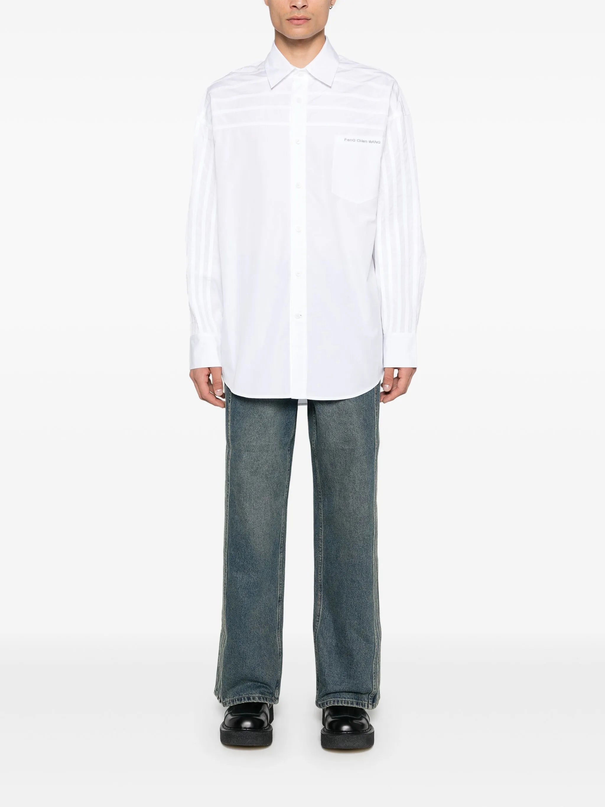 seam-detail shirt