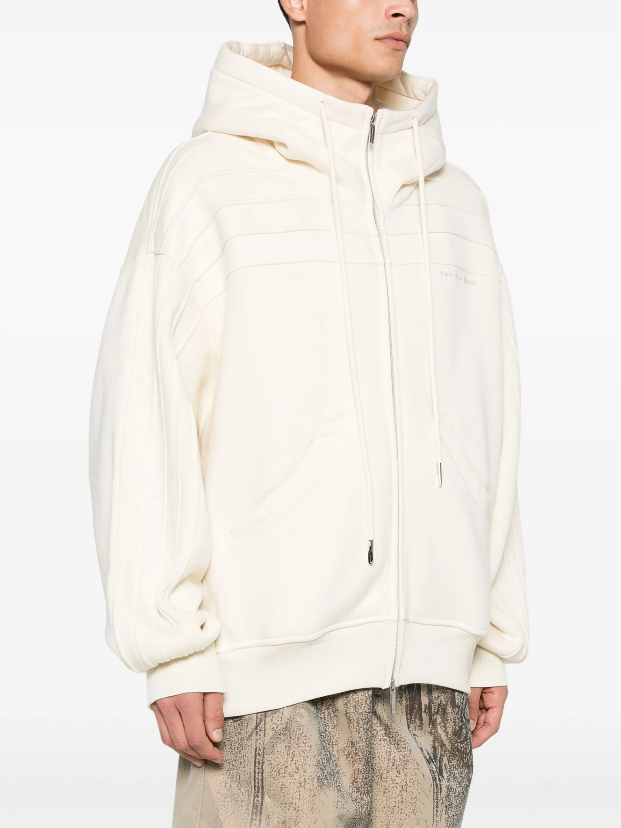 seam-detail hoodie