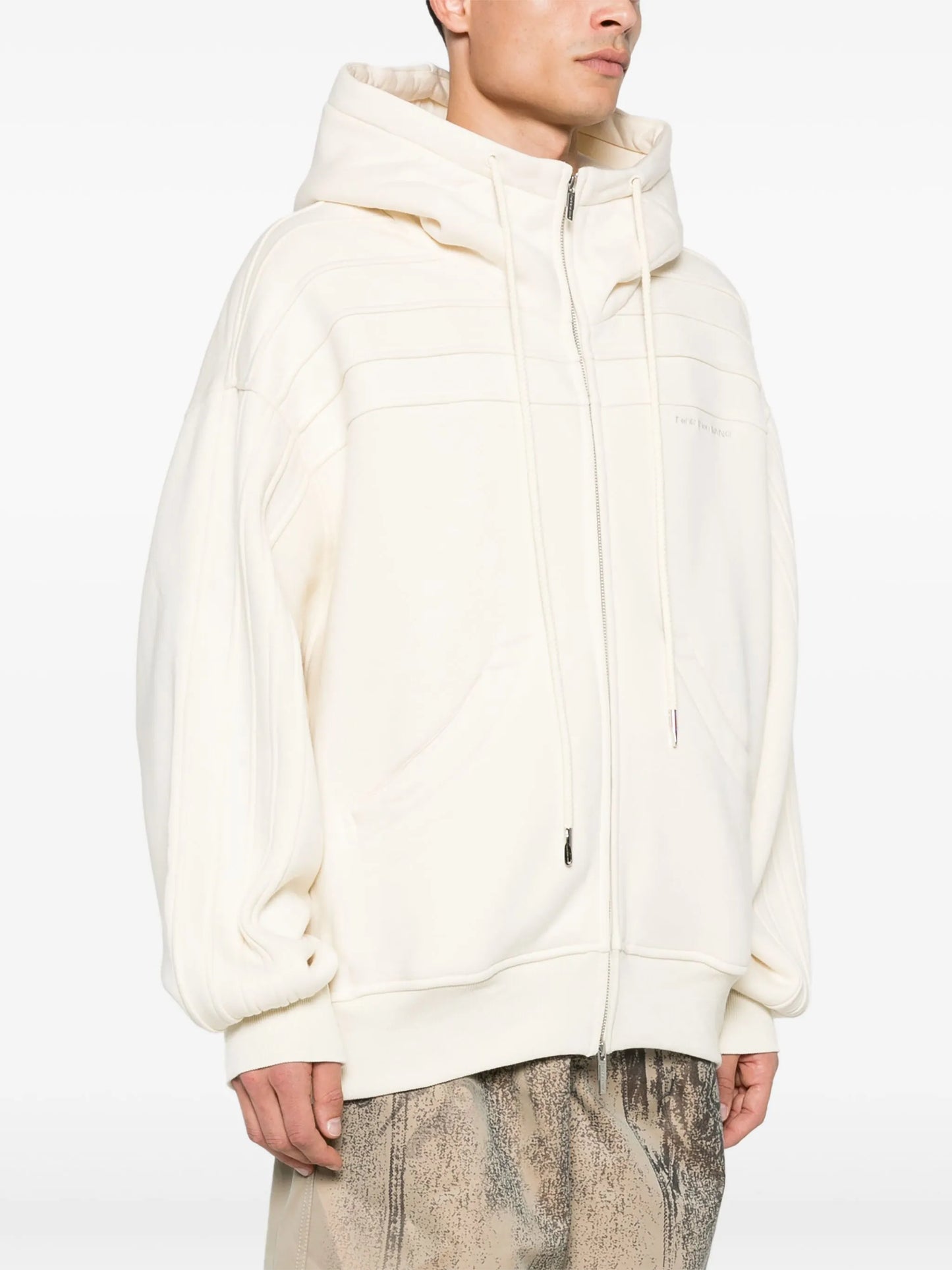 seam-detail hoodie