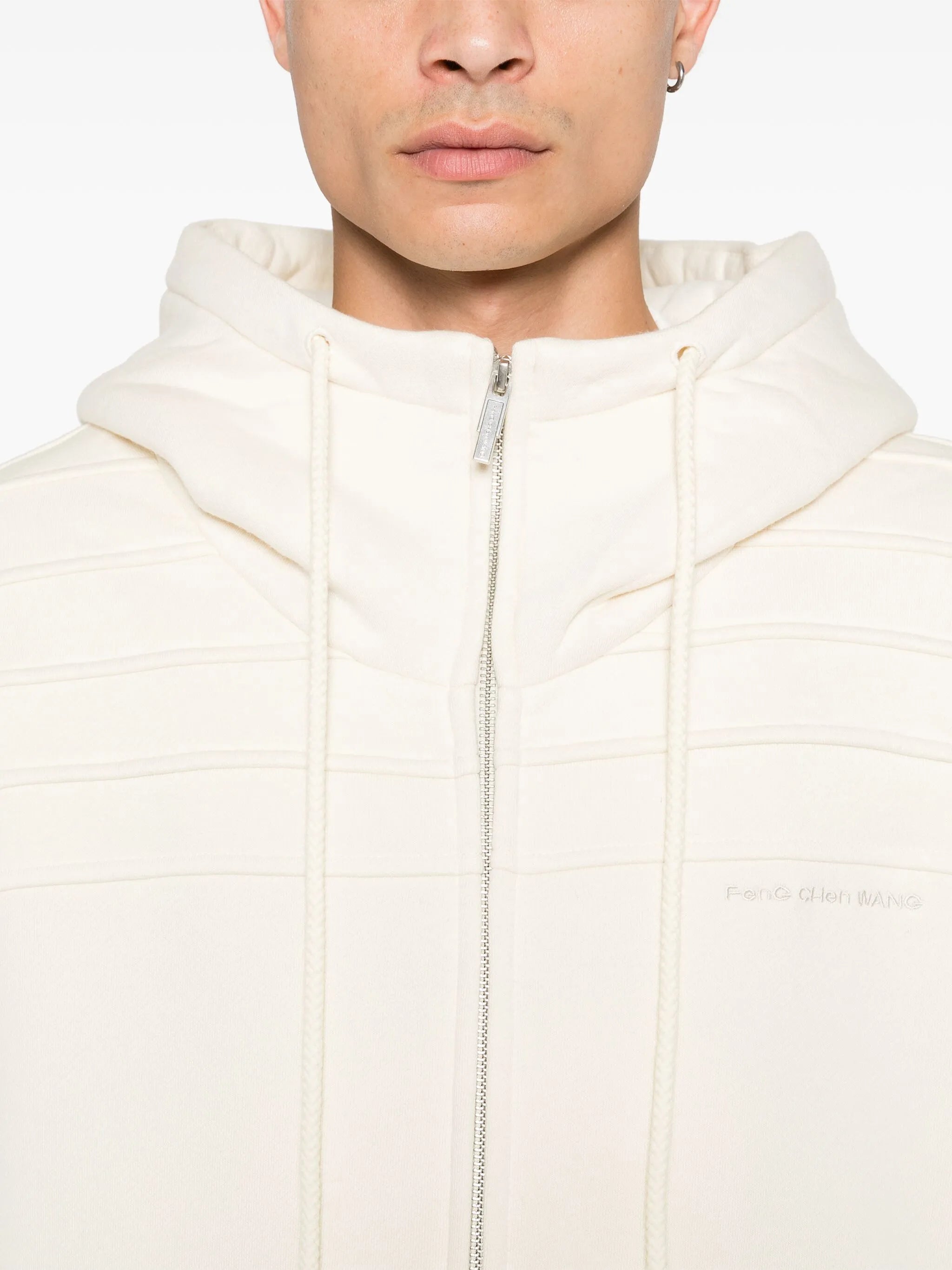 seam-detail hoodie