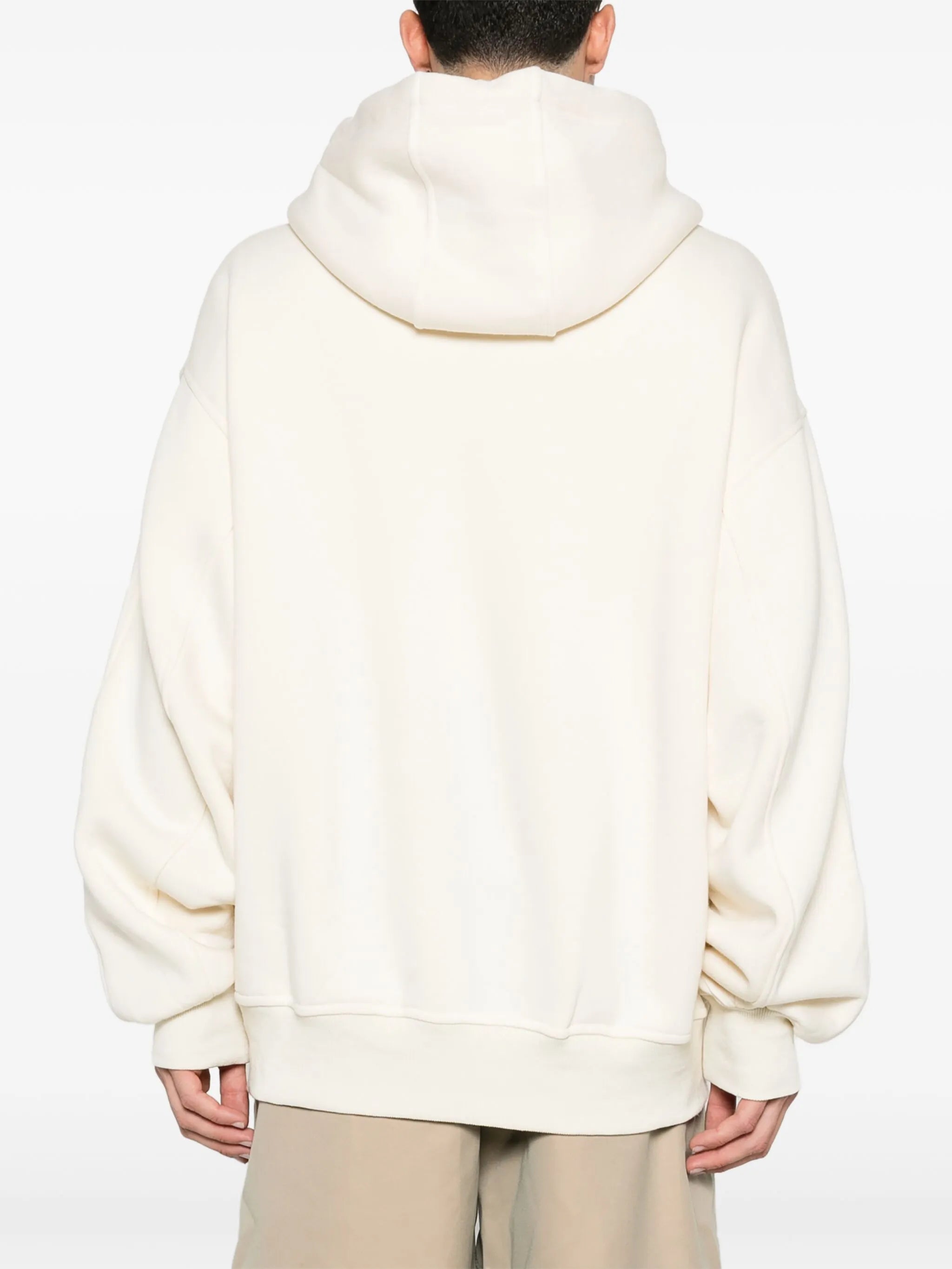 seam-detail hoodie
