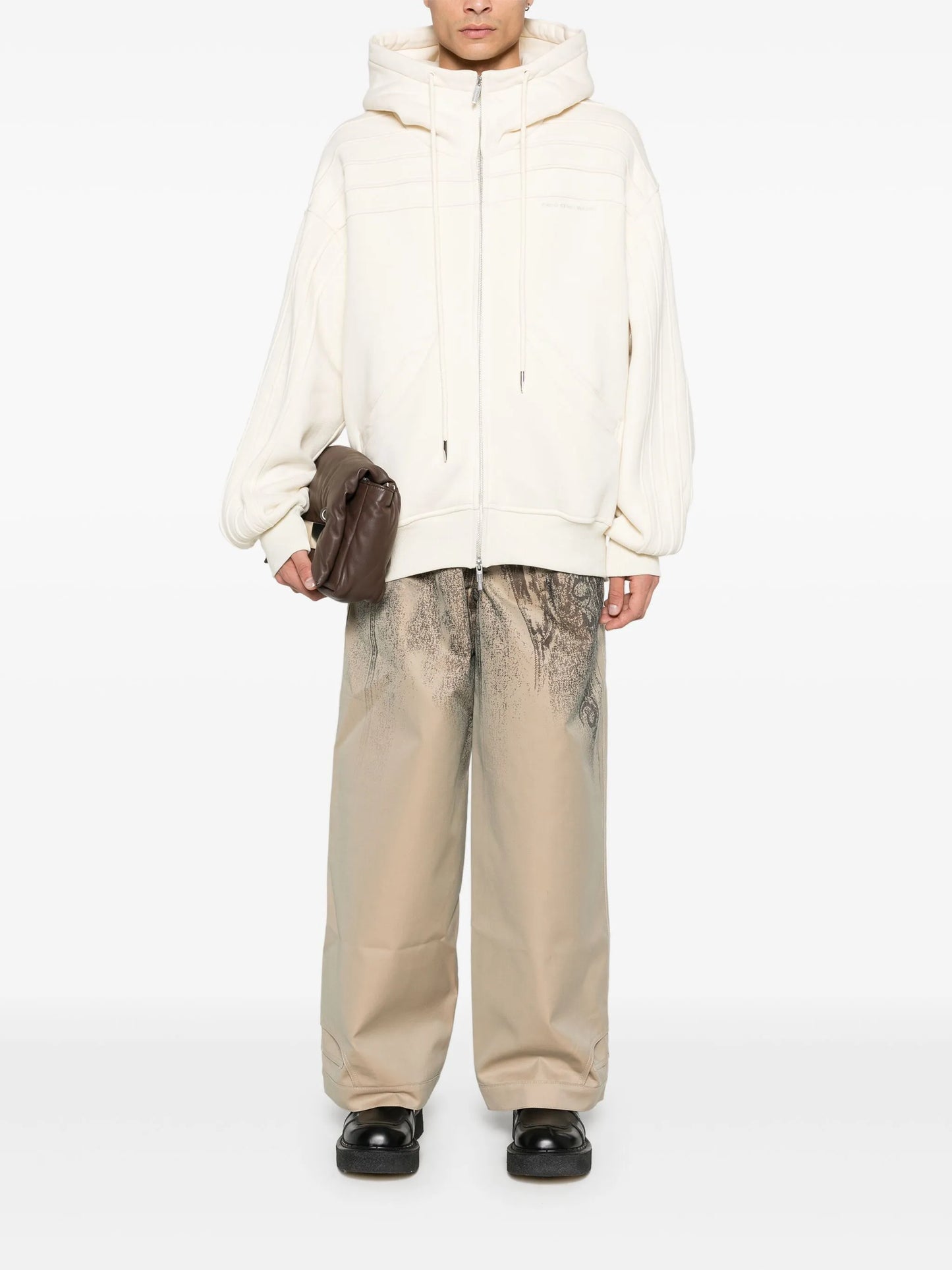 seam-detail hoodie