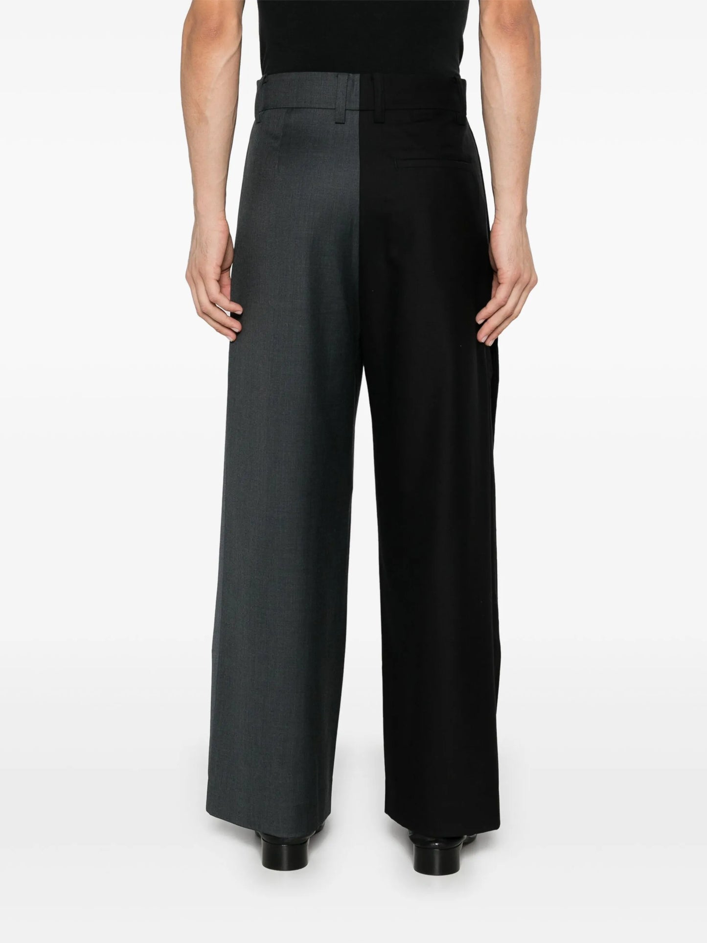 panelled tailored trousers