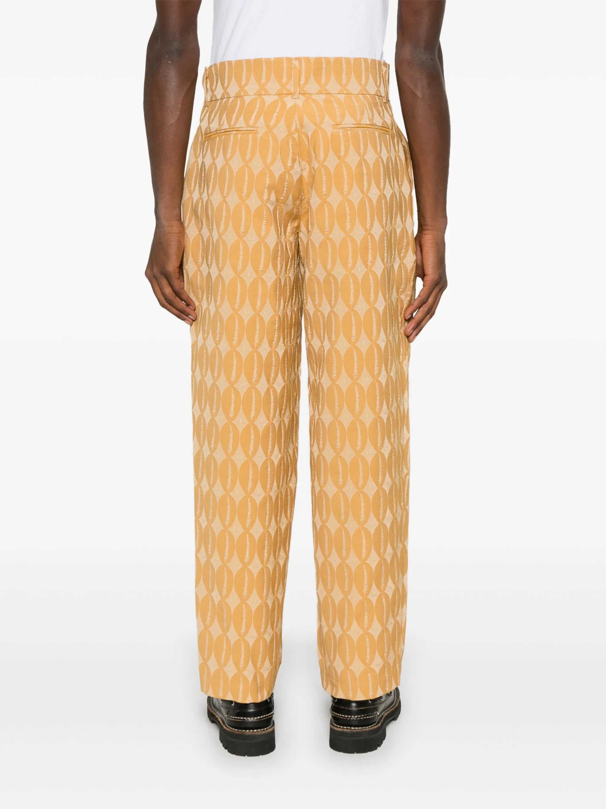 monogram-jacquard trousers
