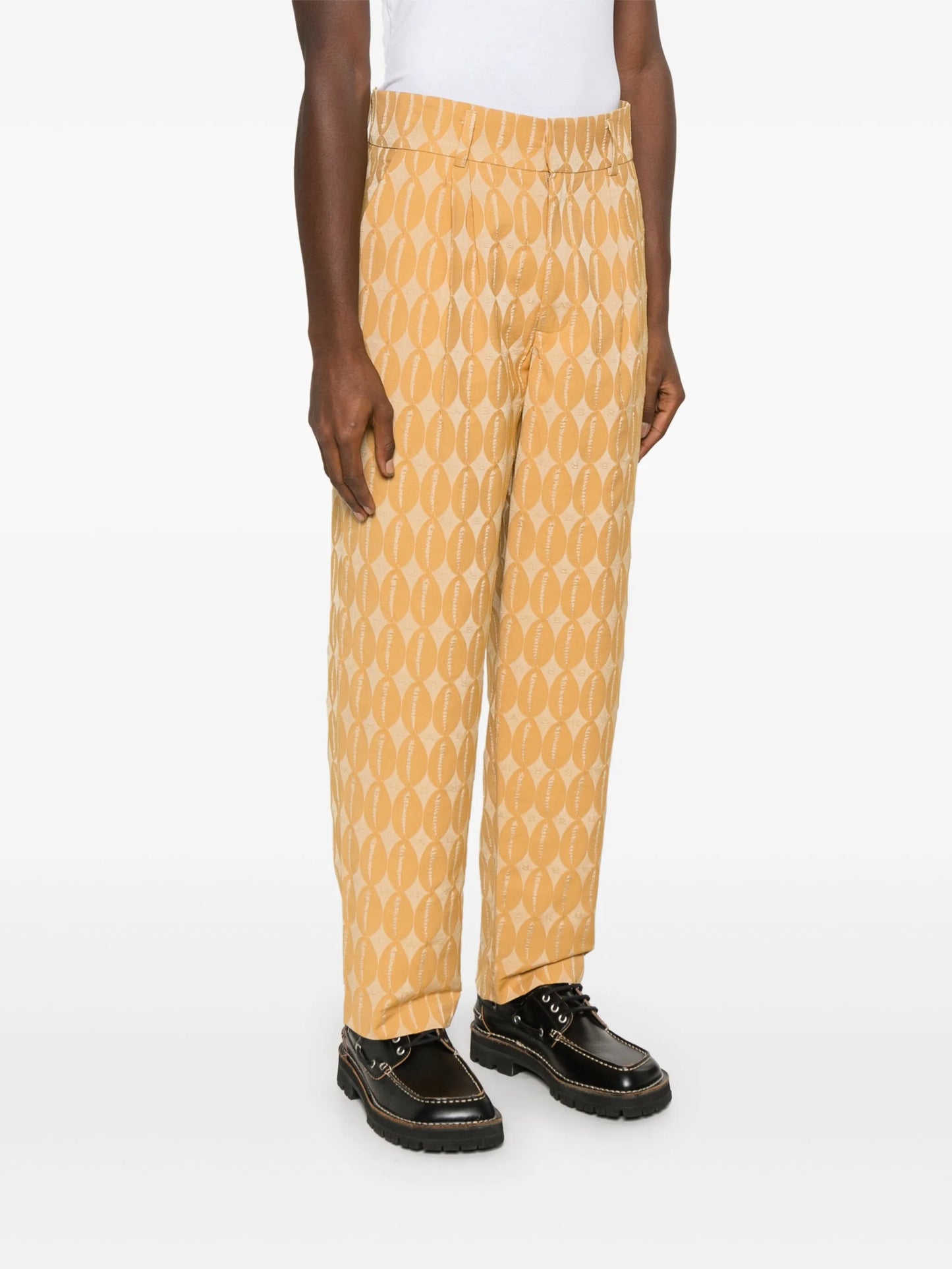 monogram-jacquard trousers