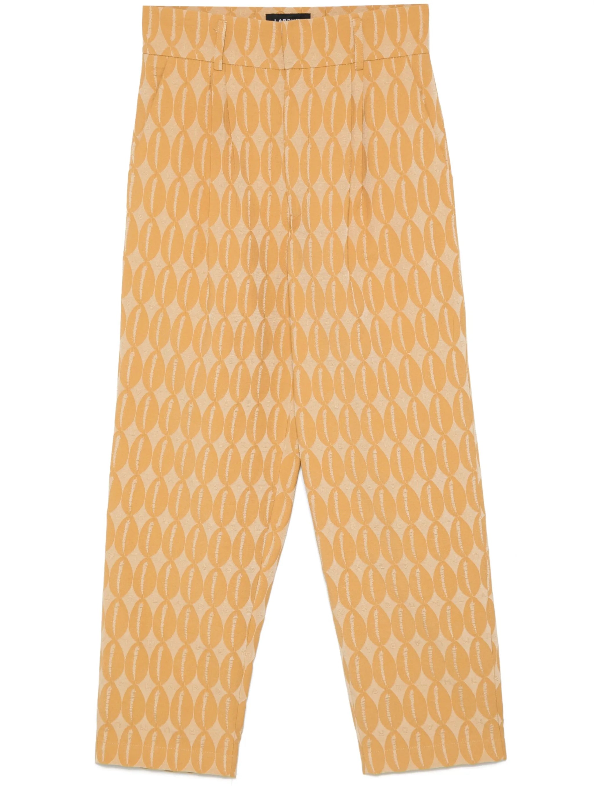 monogram-jacquard trousers
