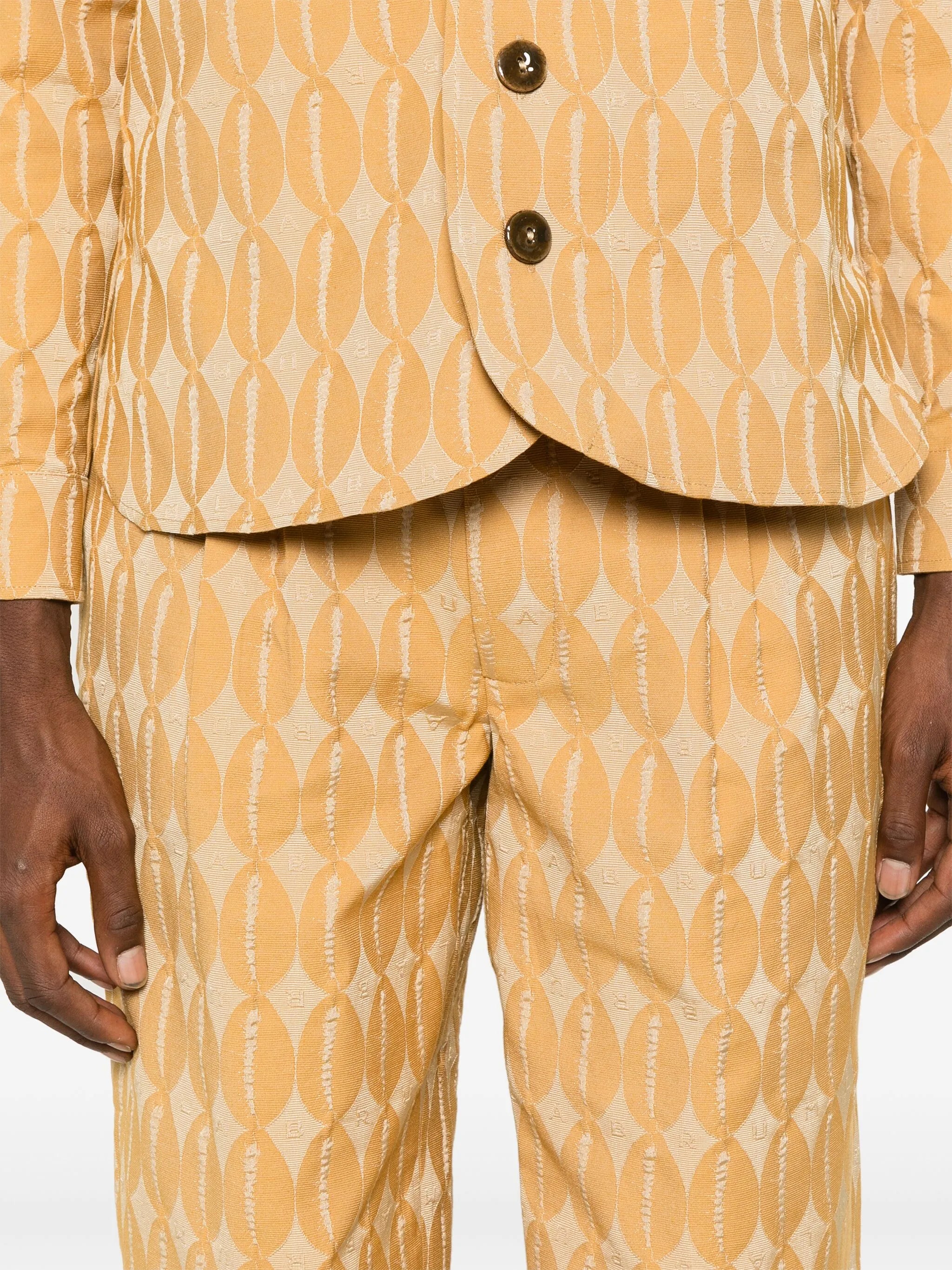 monogram-jacquard trousers