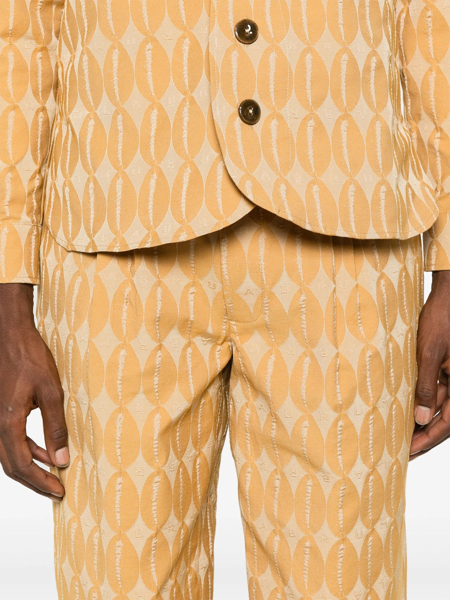 monogram-jacquard trousers