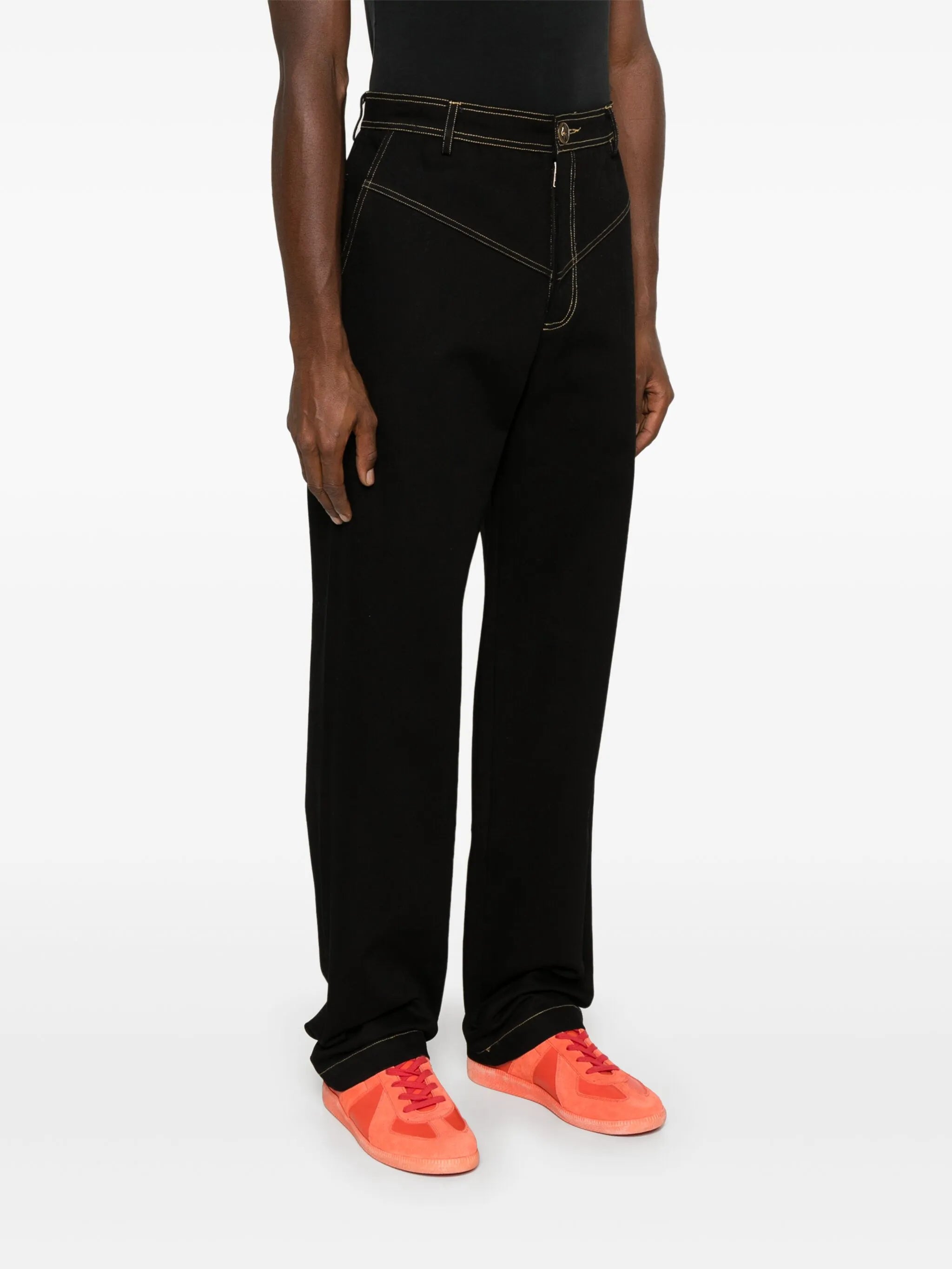 monogram-pockets jeans
