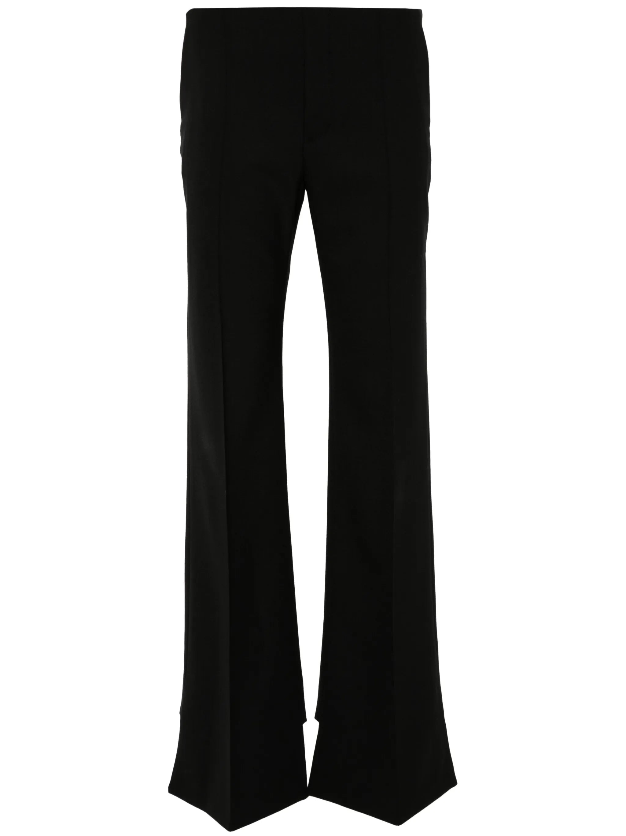 wool flared trousers
