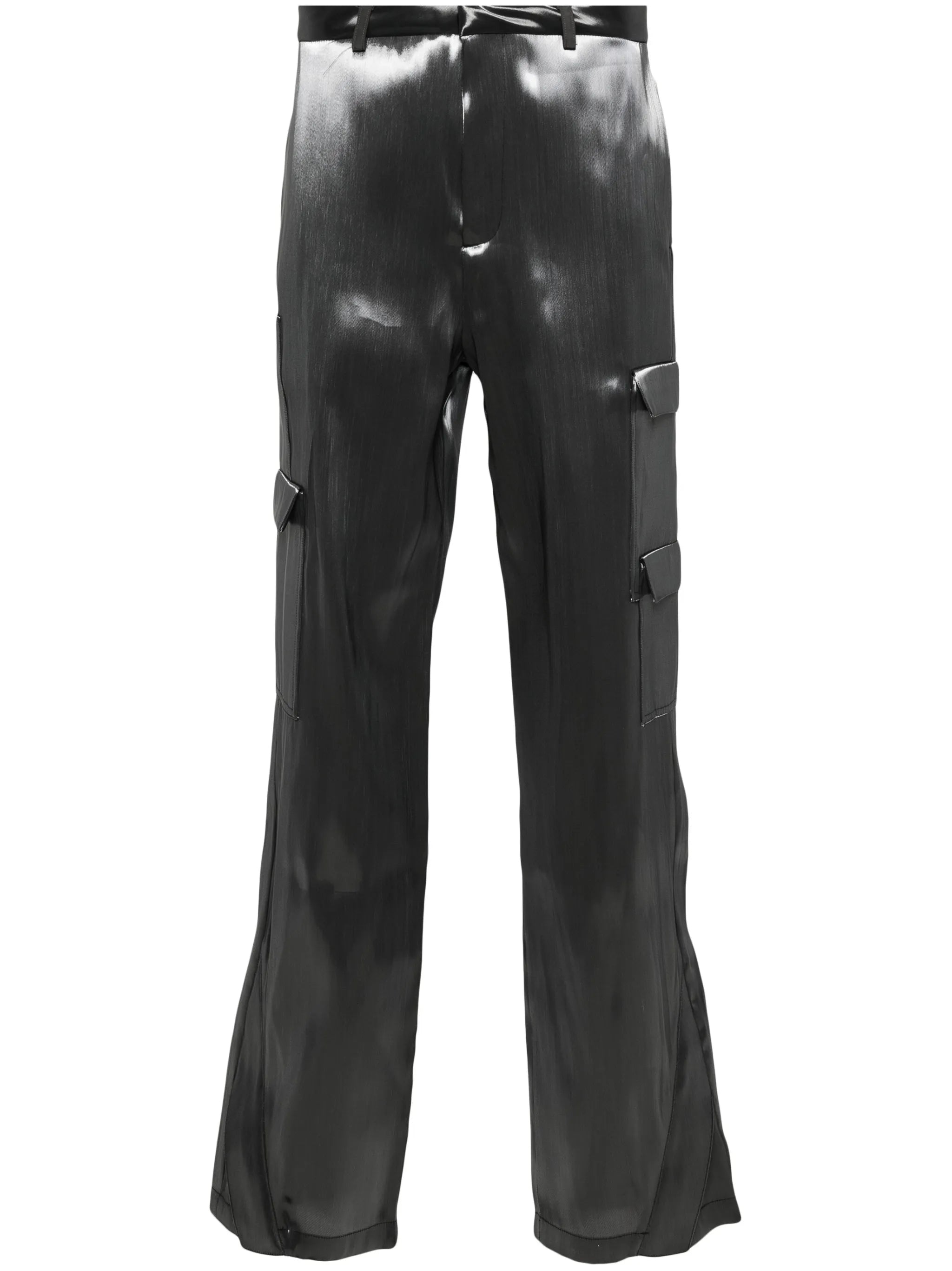 Liquid Metal straight-leg cargo trousers