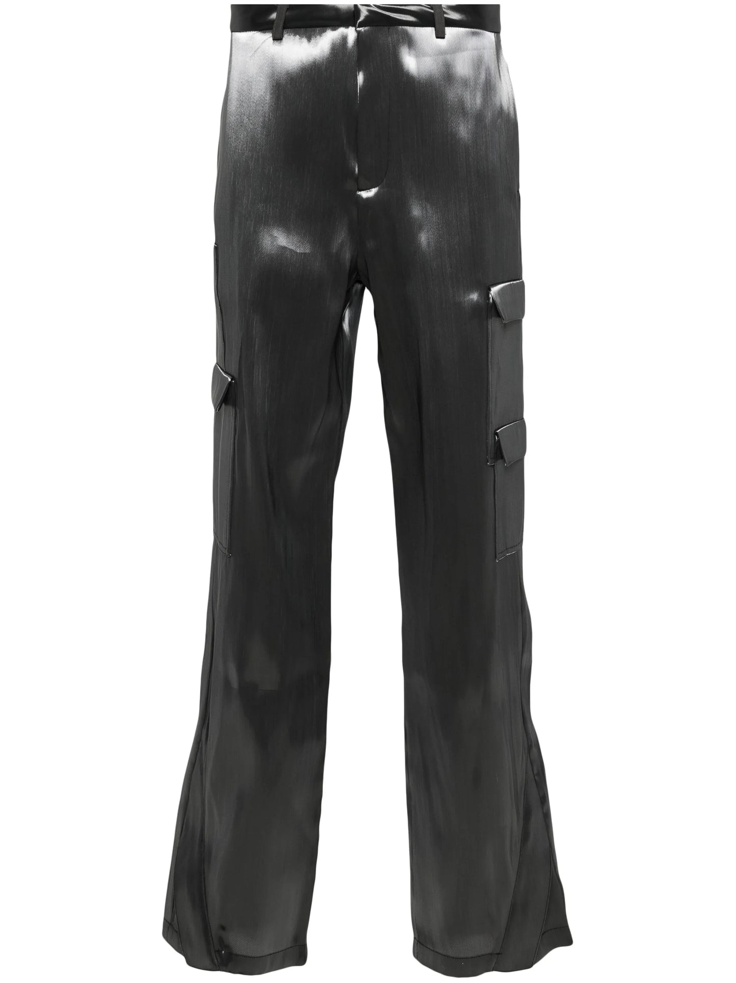 Liquid Metal straight-leg cargo trousers