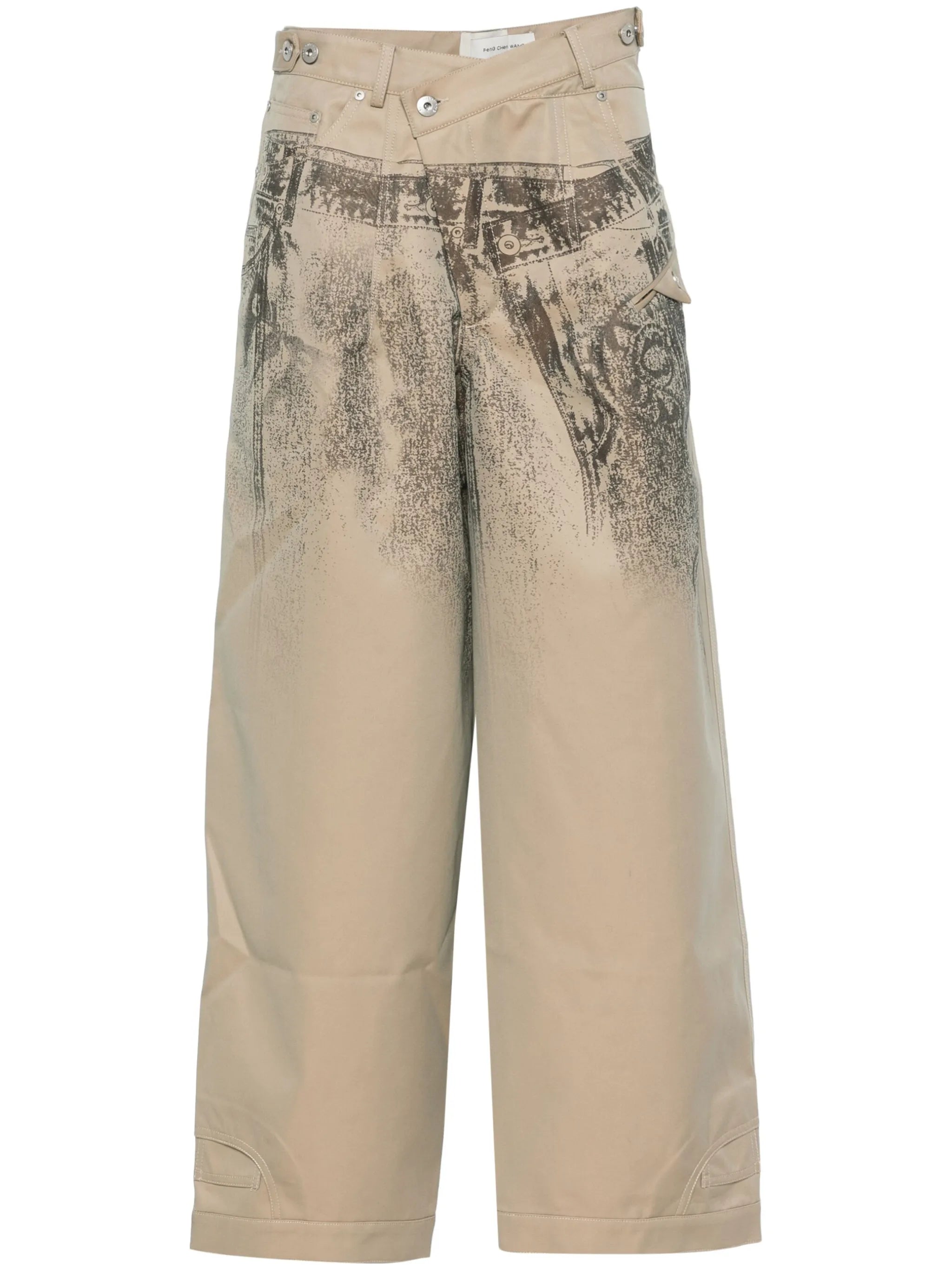 graphic-print trousers