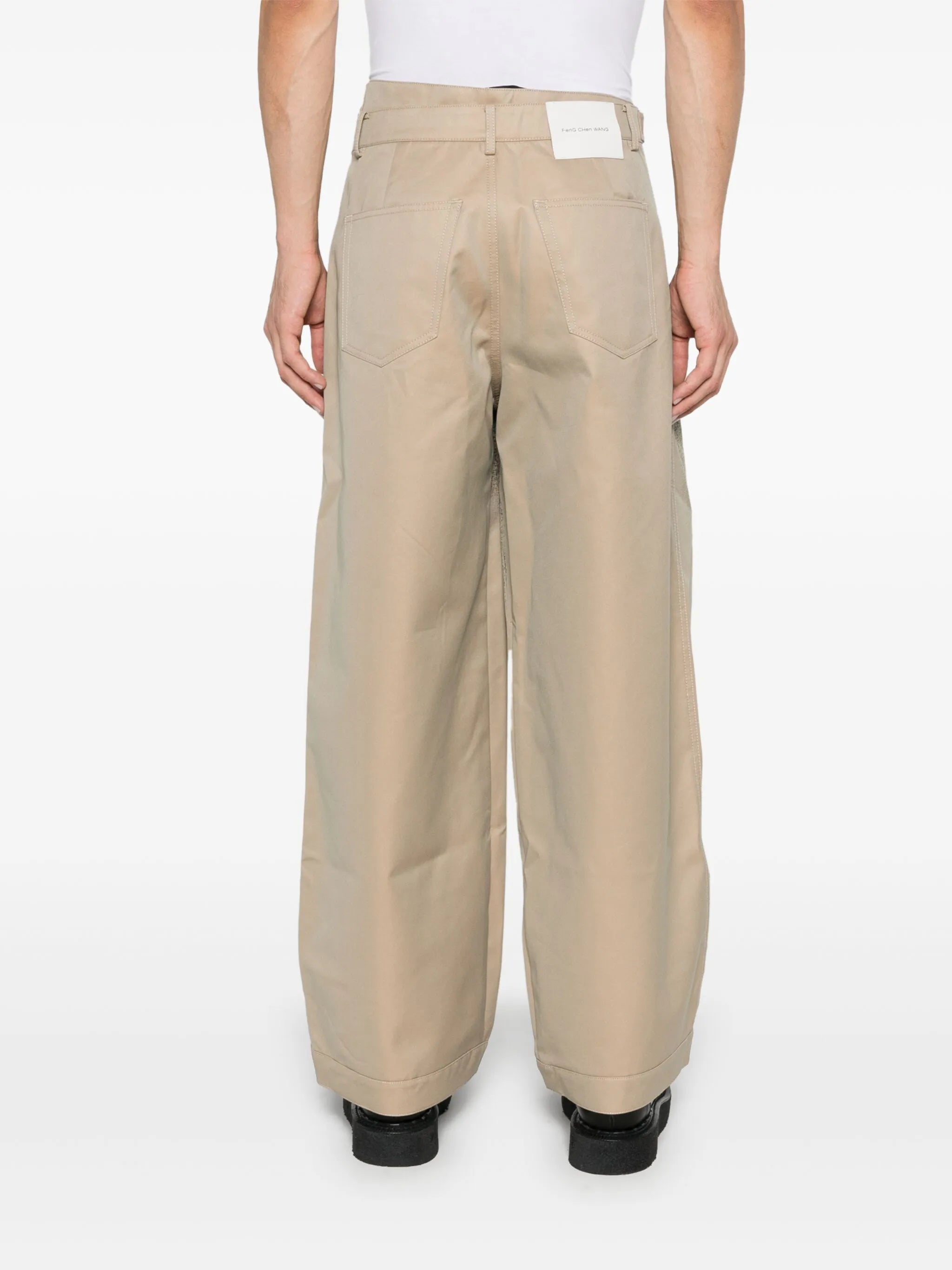 graphic-print trousers