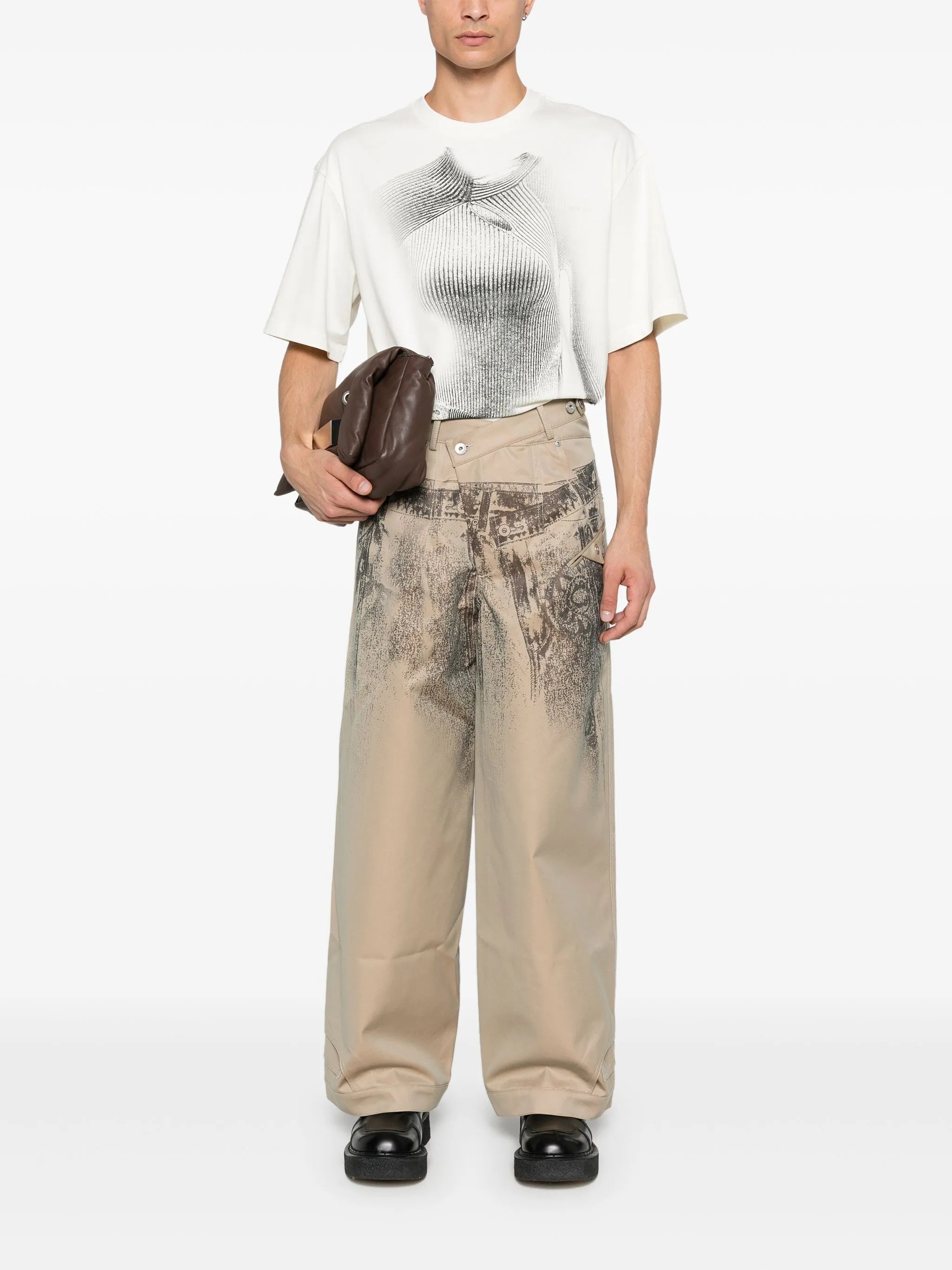 graphic-print trousers