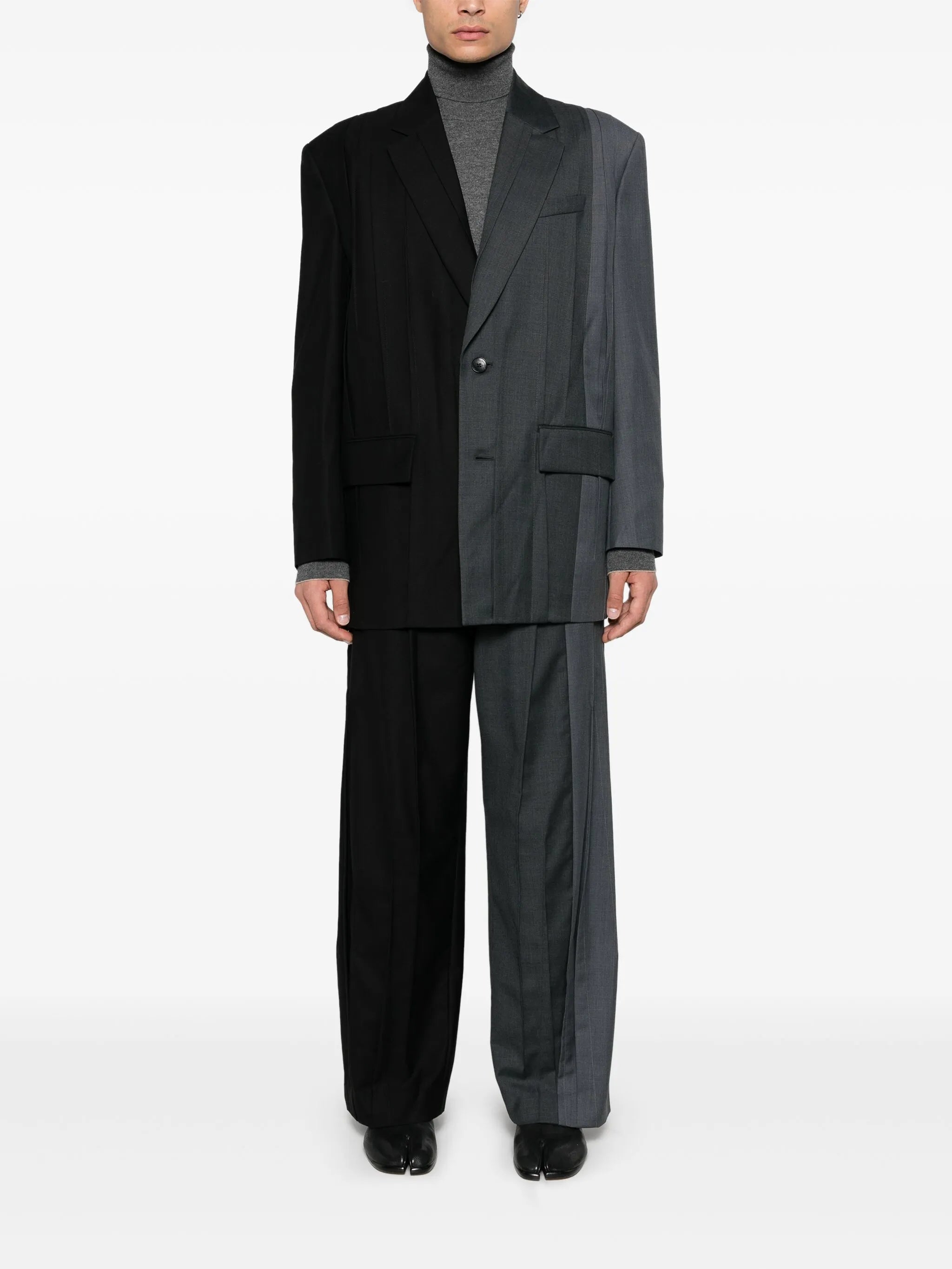 pleated blazer