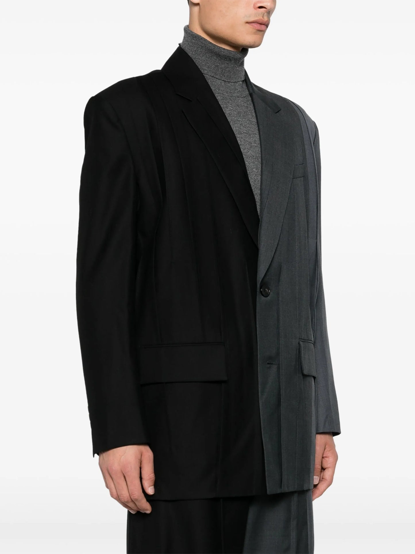 pleated blazer
