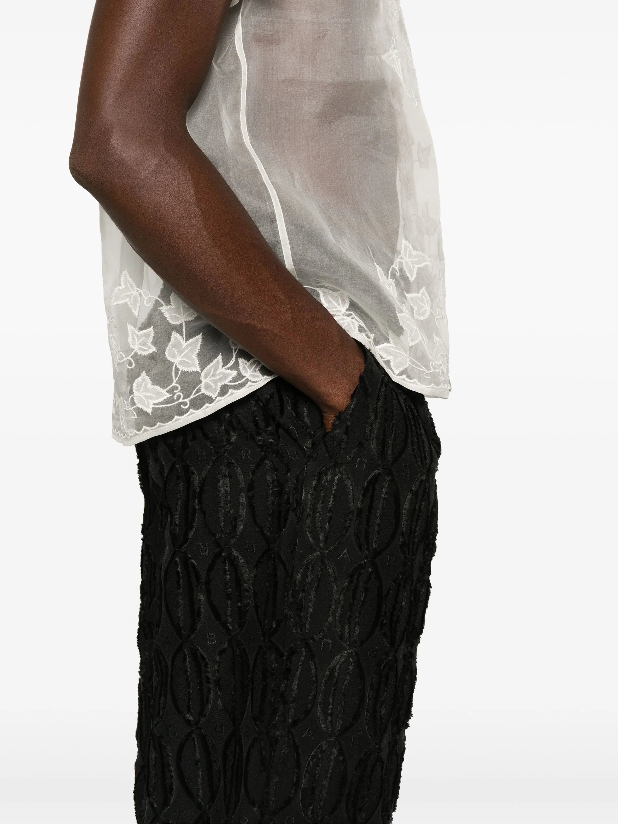 logo-jacquard monogram trousers