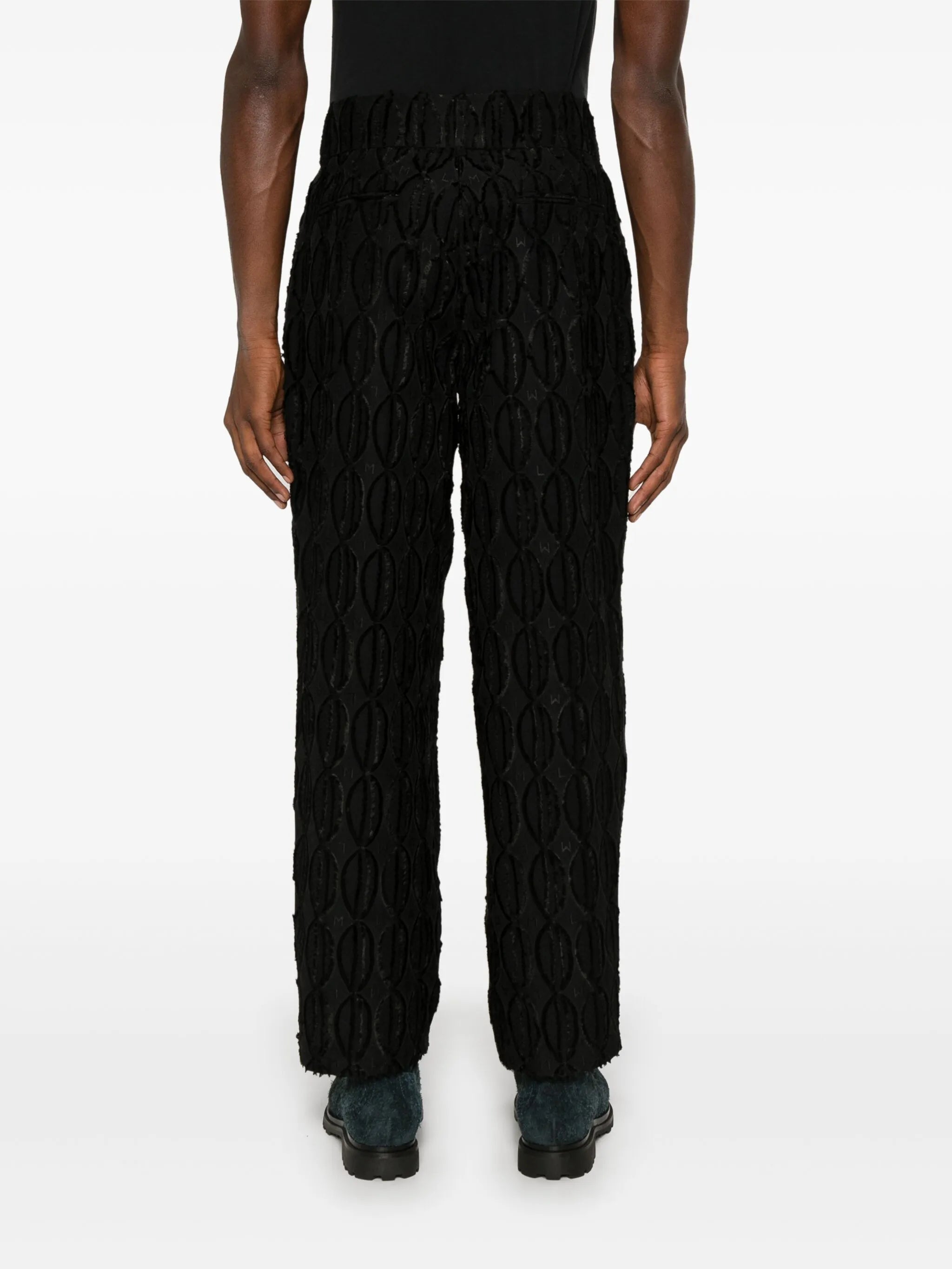 logo-jacquard monogram trousers
