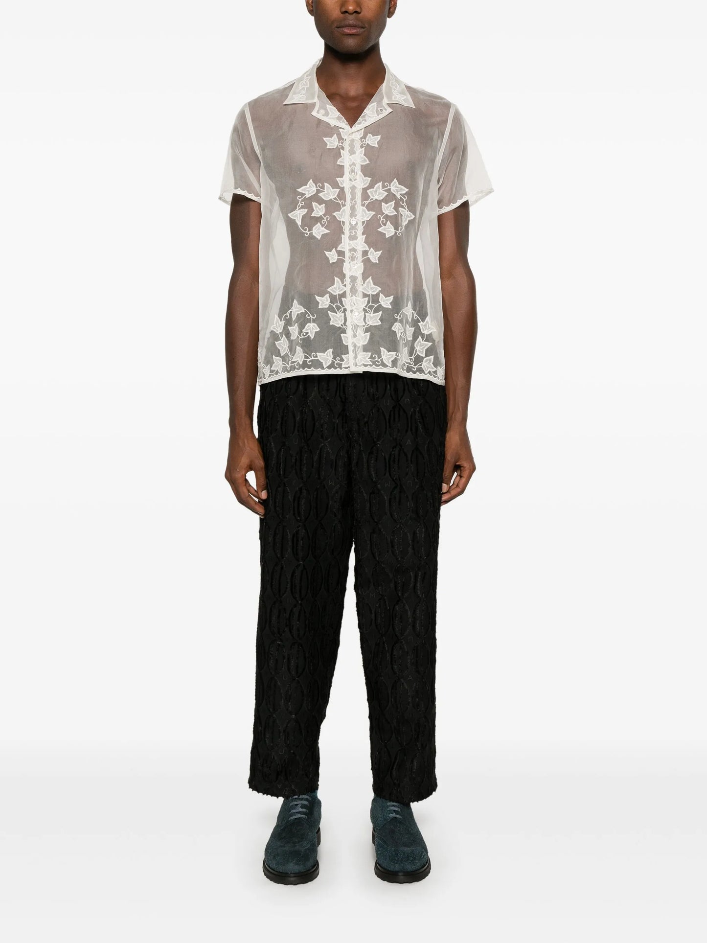 logo-jacquard monogram trousers