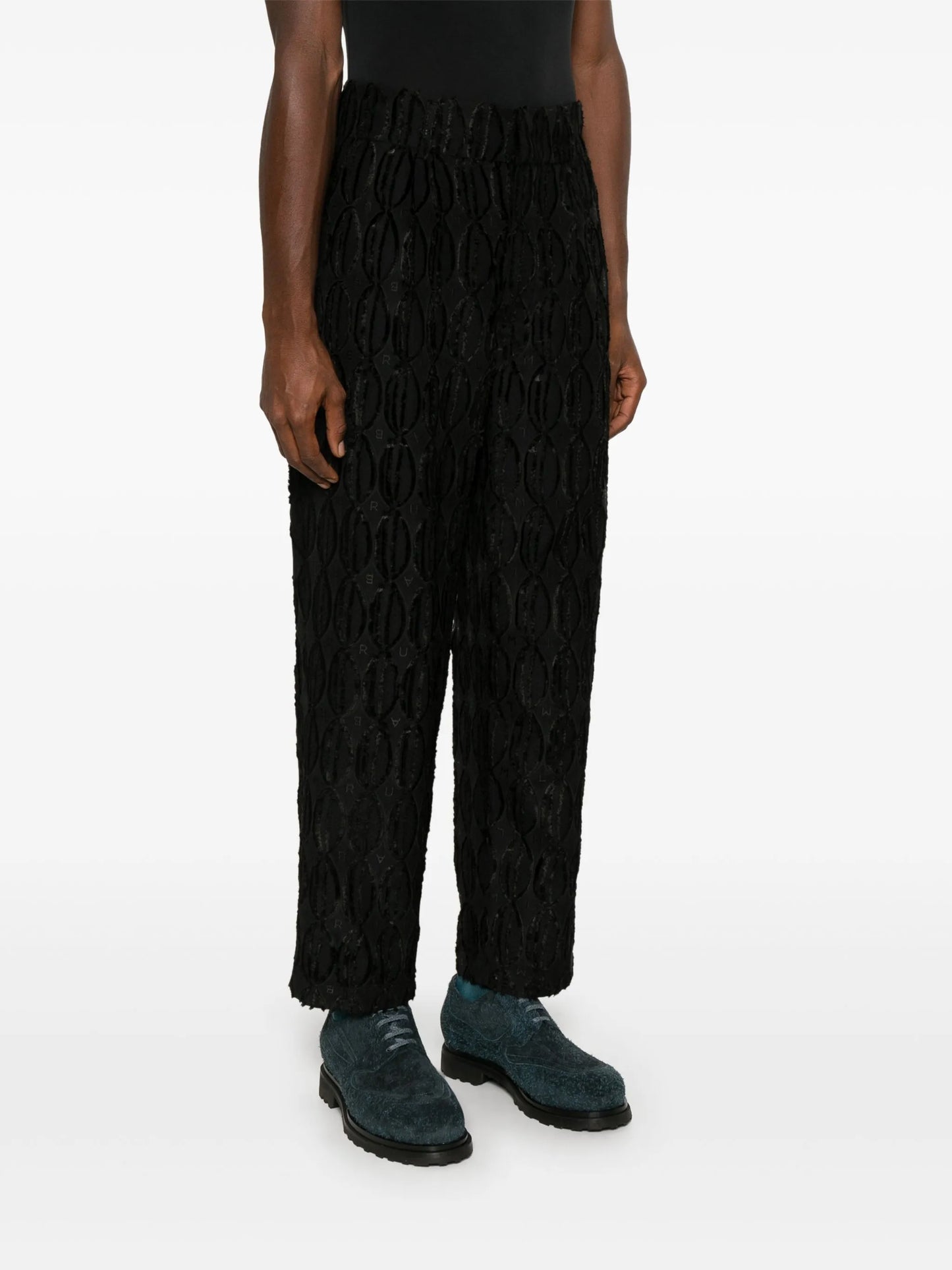 logo-jacquard monogram trousers