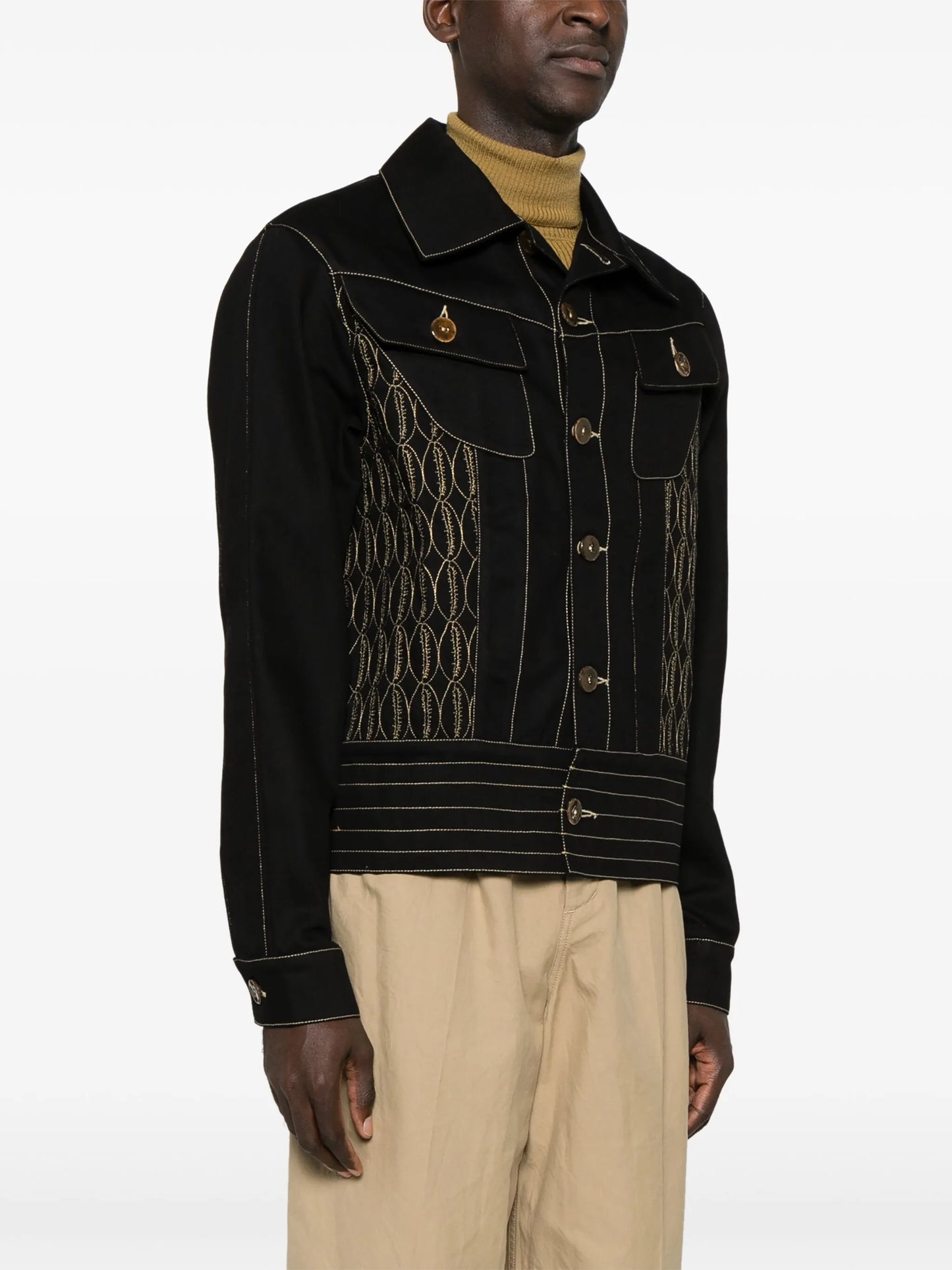 embroidered work jacket