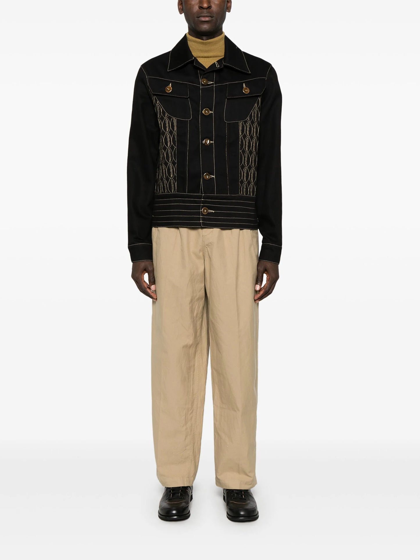 embroidered work jacket