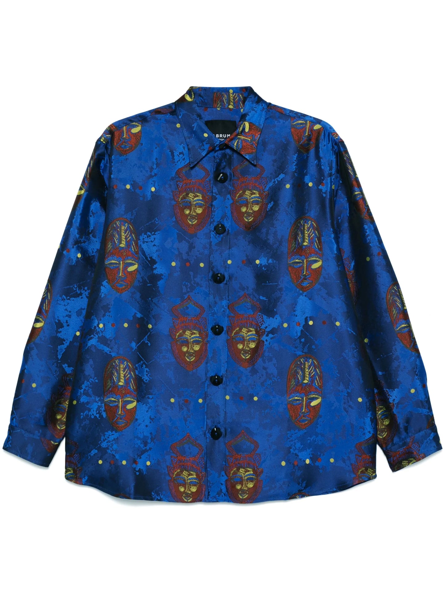 patterned-jacquard shirt