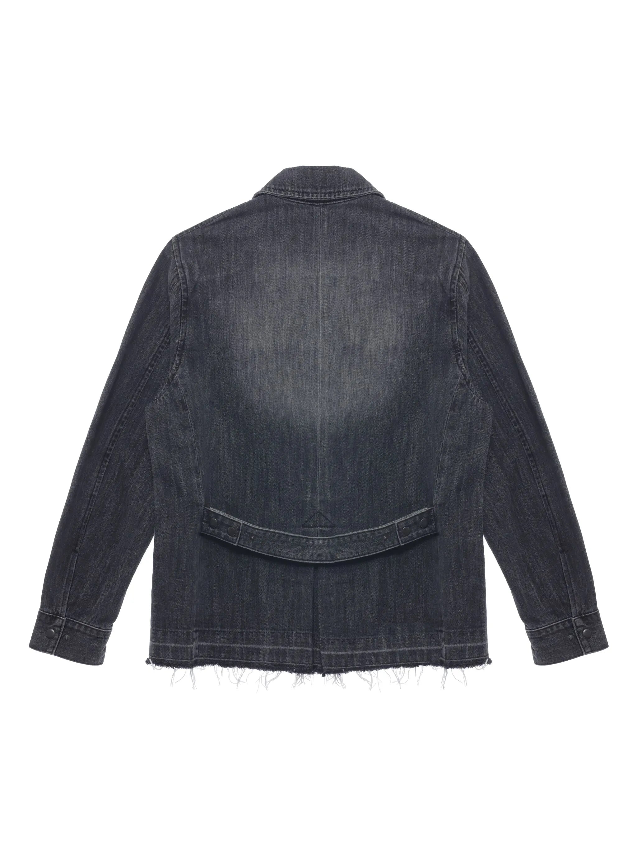zip-up denim jacket