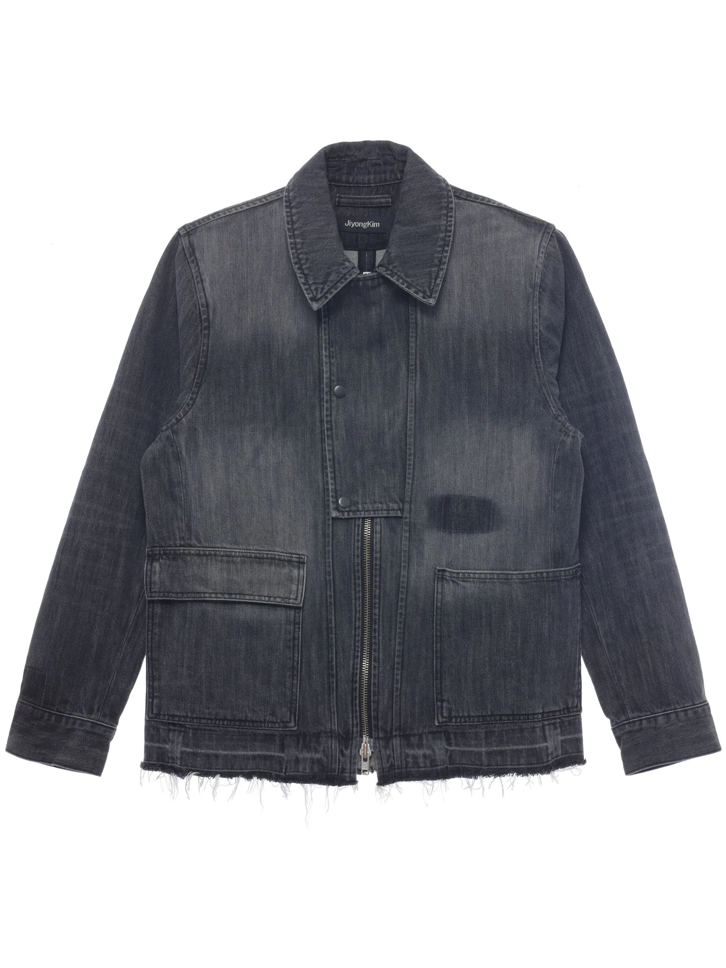zip-up denim jacket