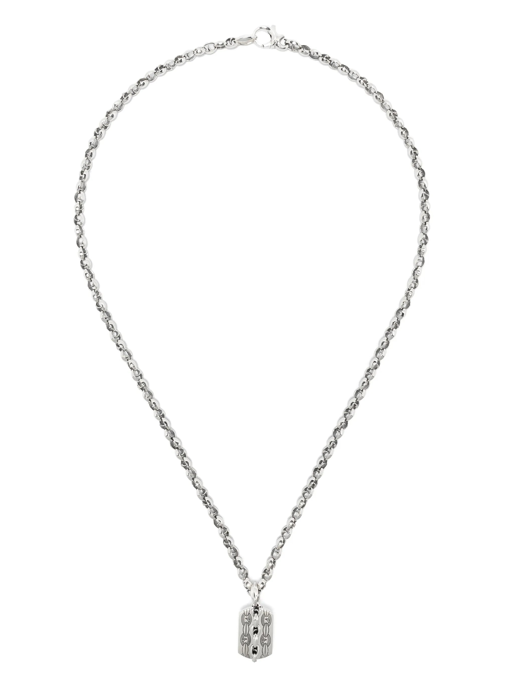 medium Thorn Razer Tag necklace