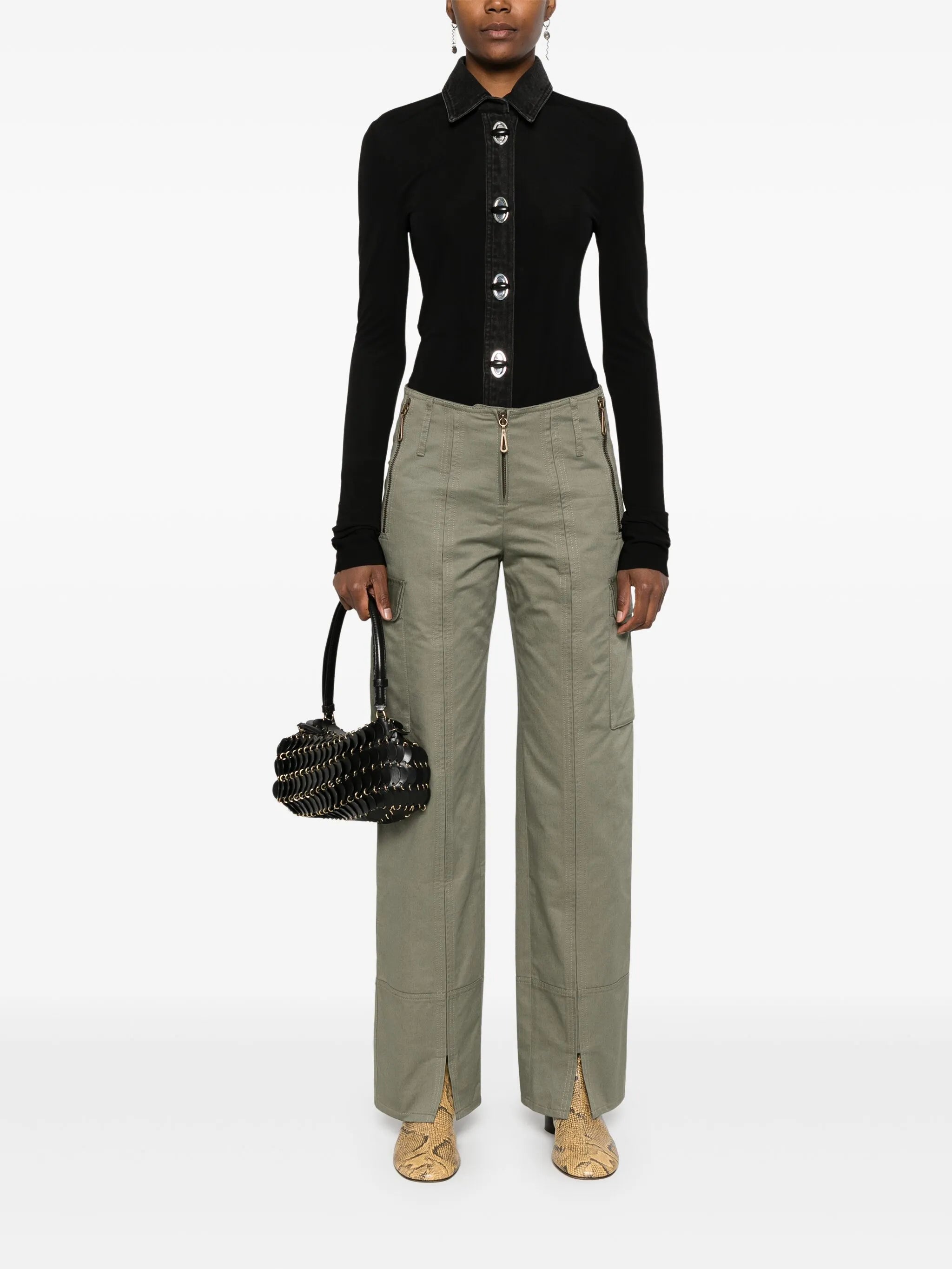 straight-leg cargo trousers