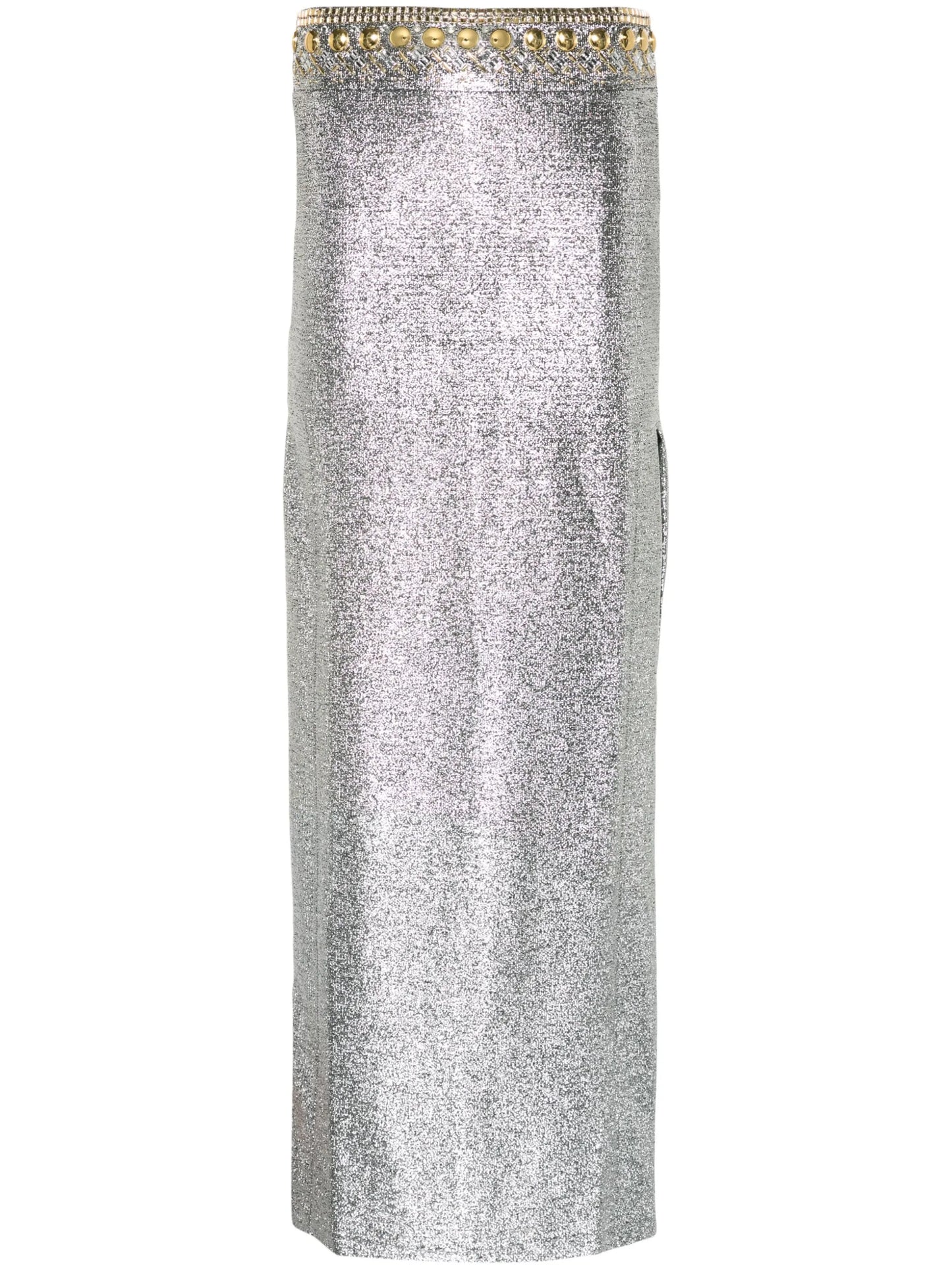 stud-embellished maxi skirt