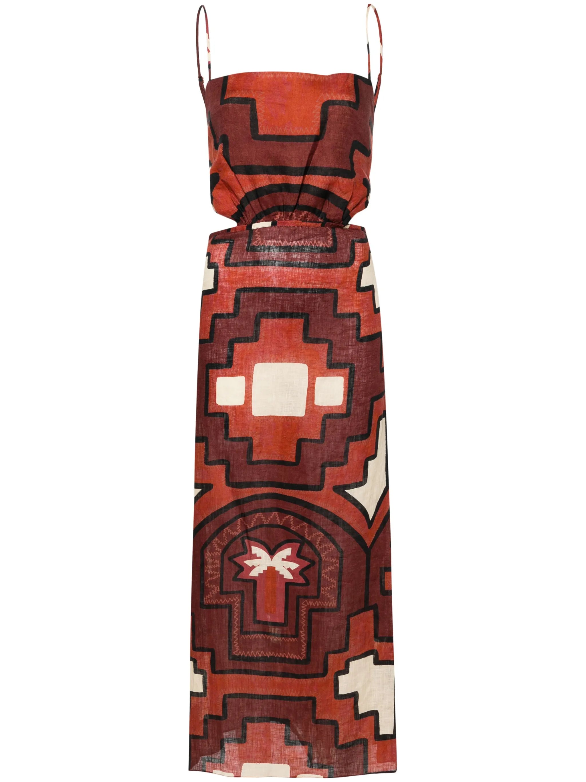 Espejismo Selvatico linen midi dress
