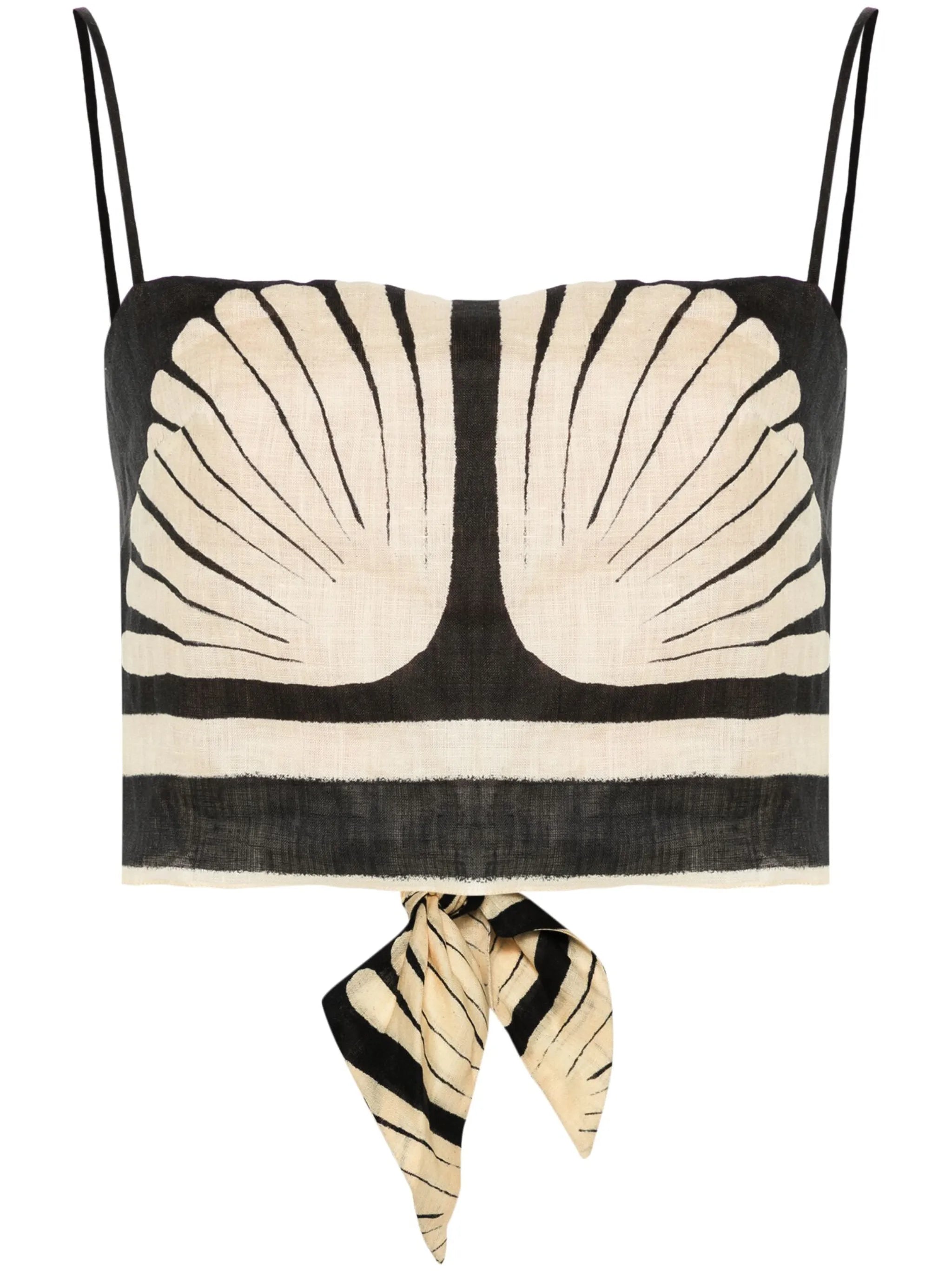 Tree Soul linen crop top