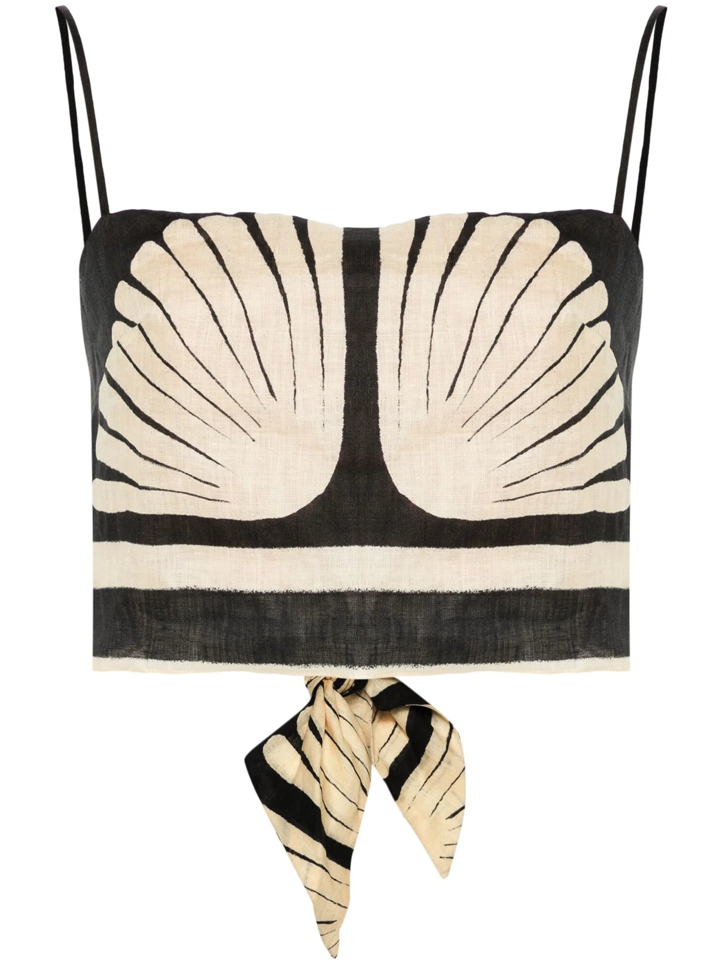 Tree Soul linen crop top