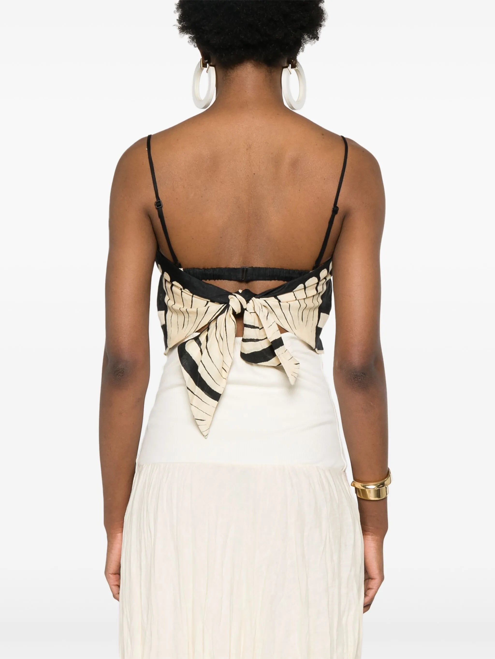 Tree Soul linen crop top