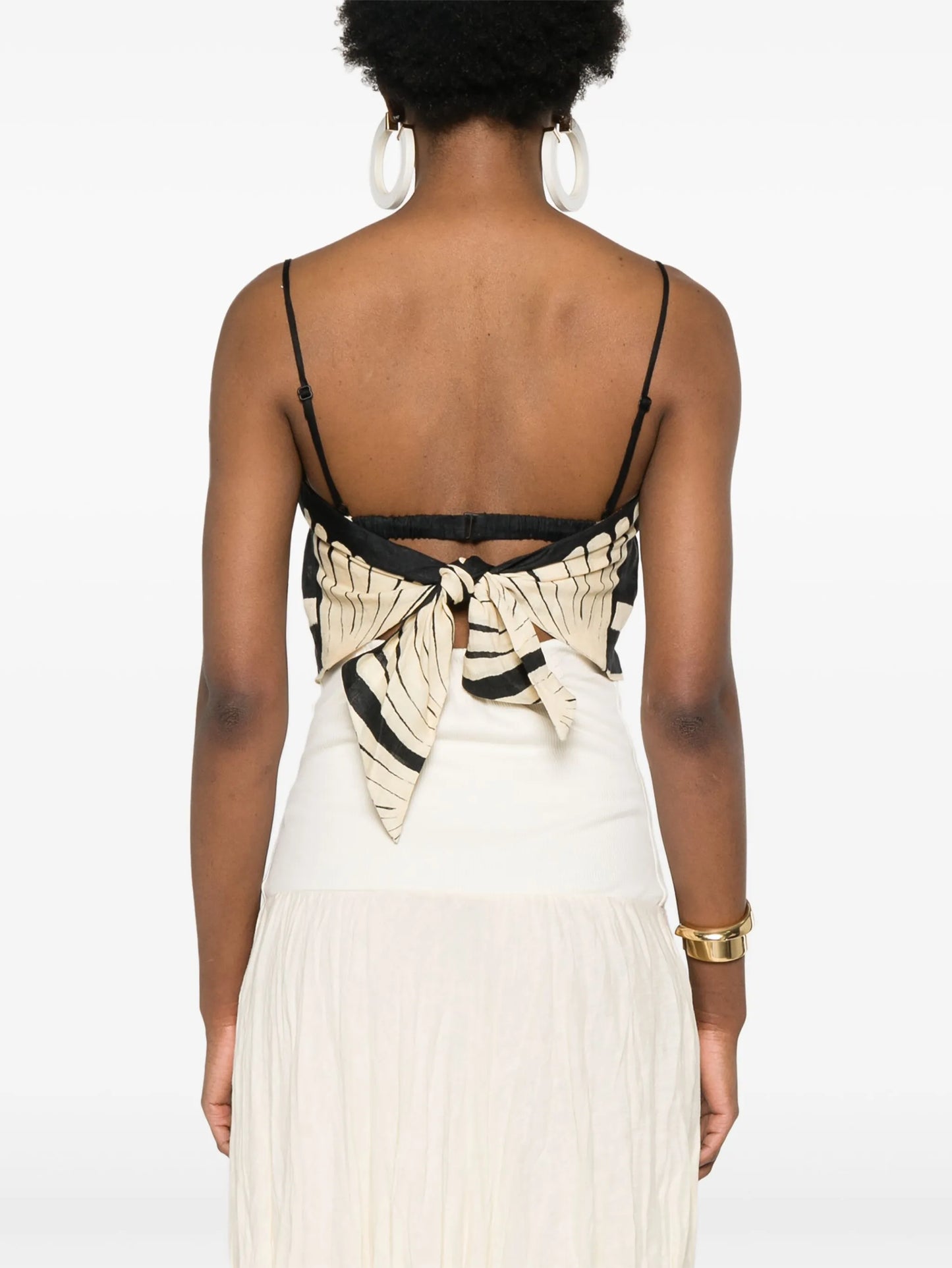 Tree Soul linen crop top
