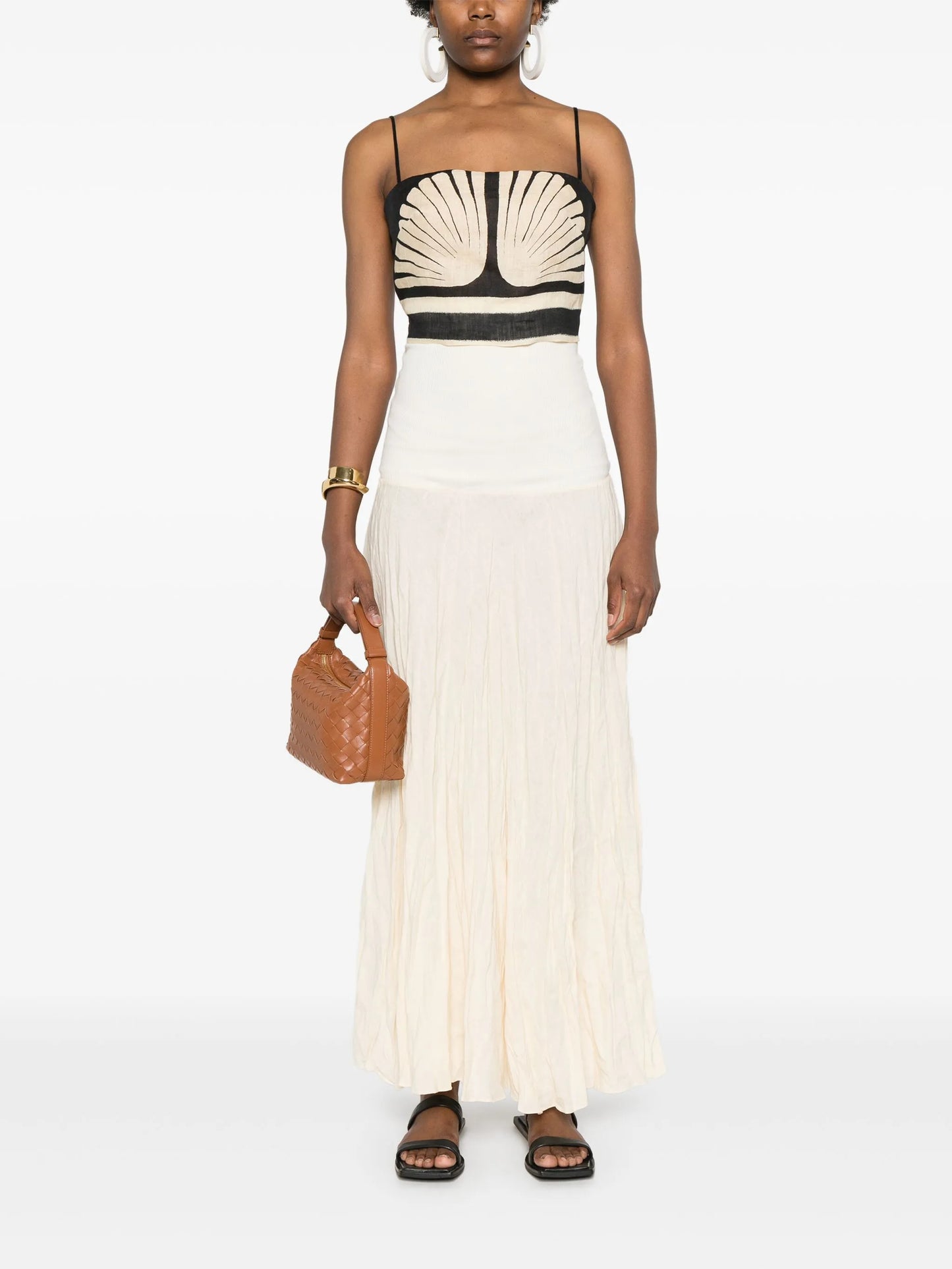 Tree Soul linen crop top