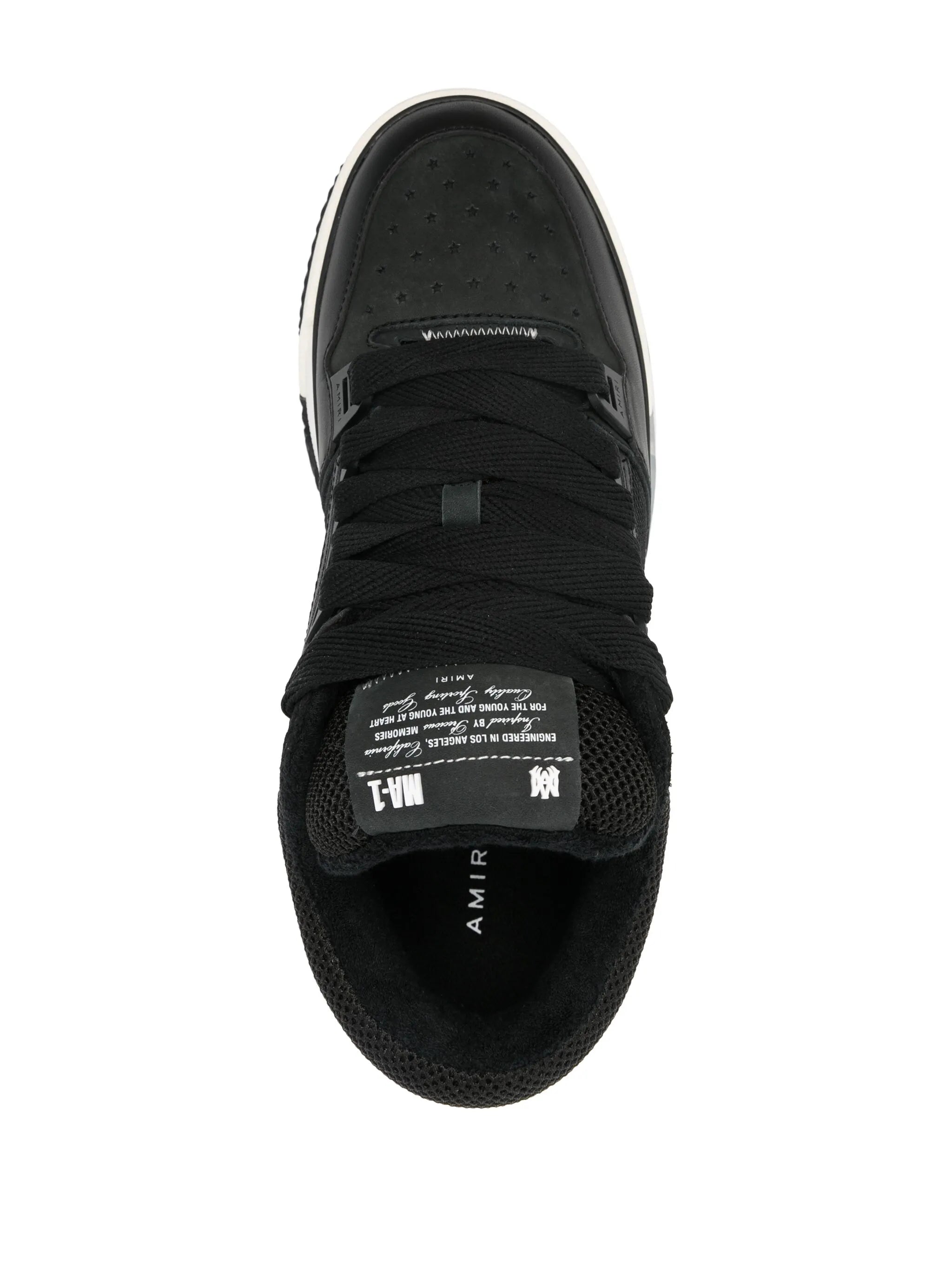 MA-1 panelled leather sneakers