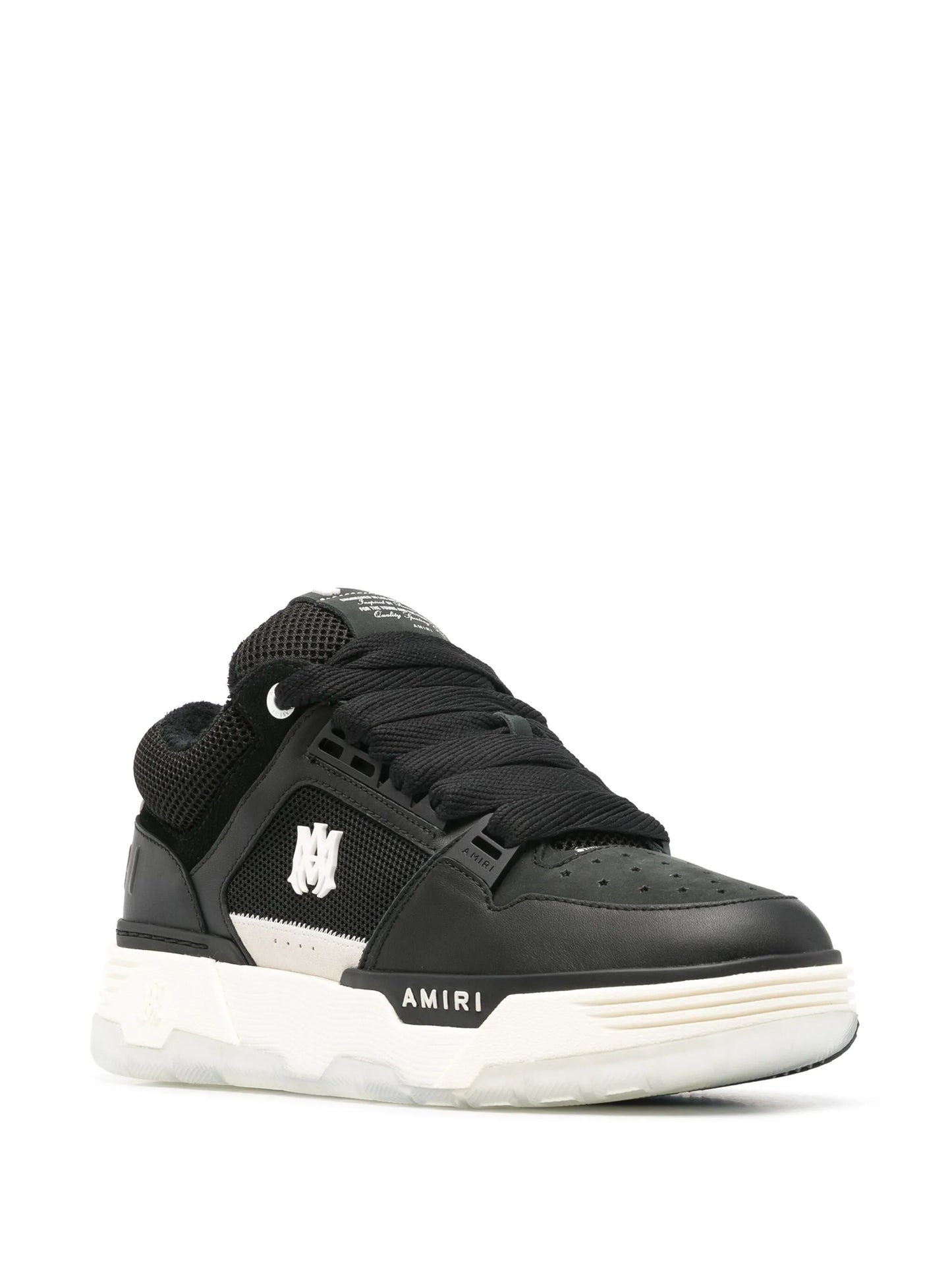 MA-1 panelled leather sneakers