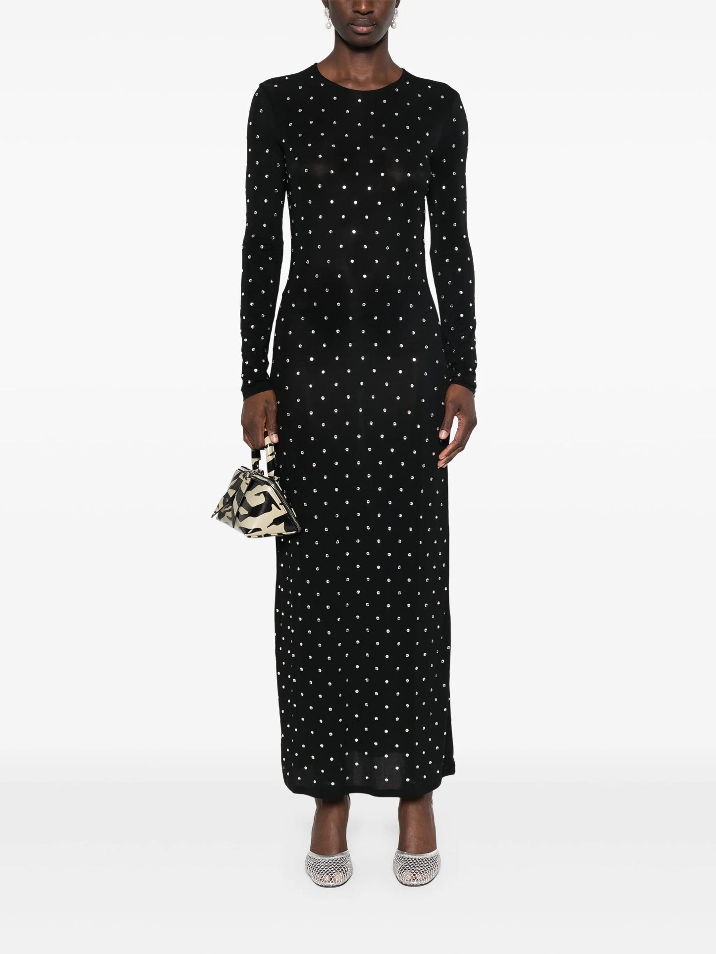 crystal-embellished maxi dress