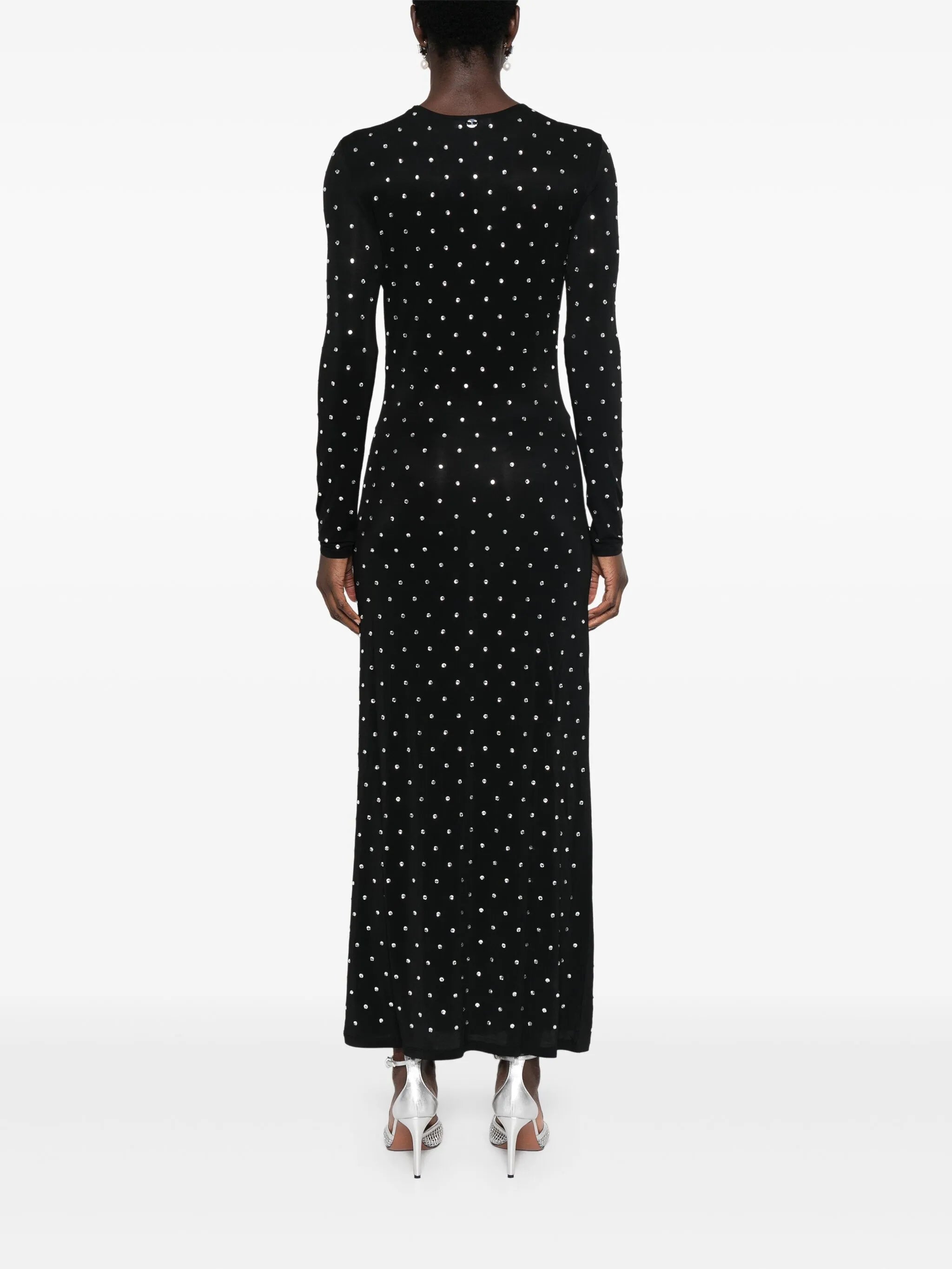 crystal-embellished maxi dress
