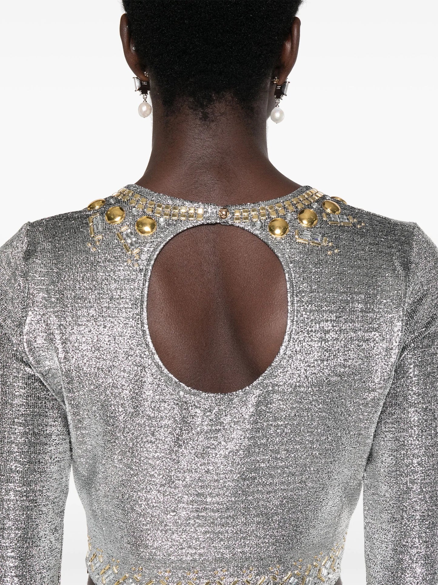 stud-embellished top