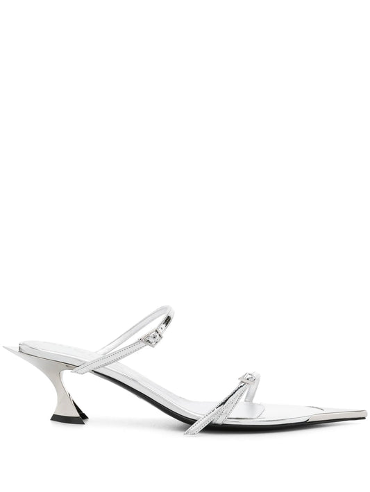 50mm metallic leather sandals