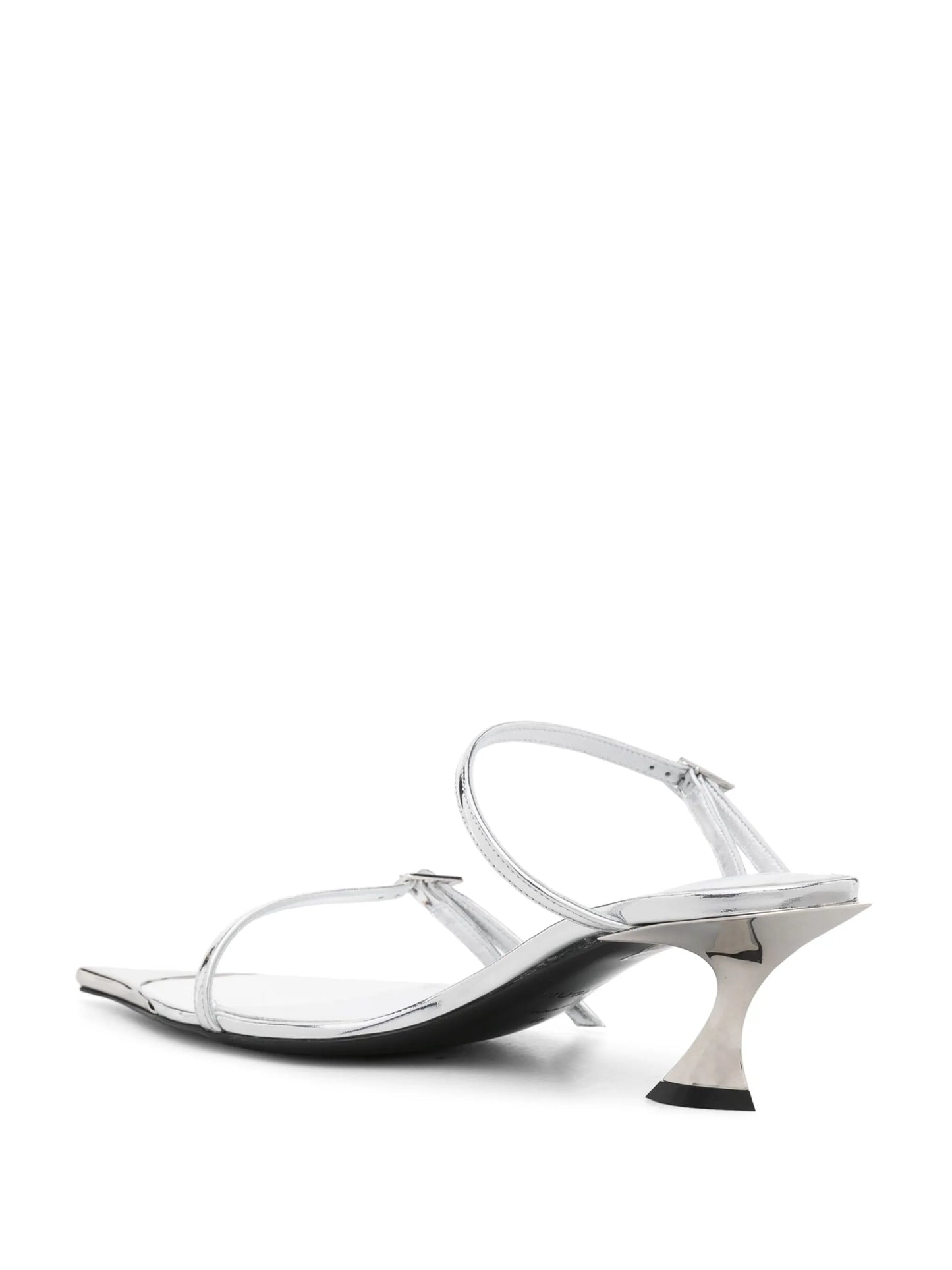 50mm metallic leather sandals