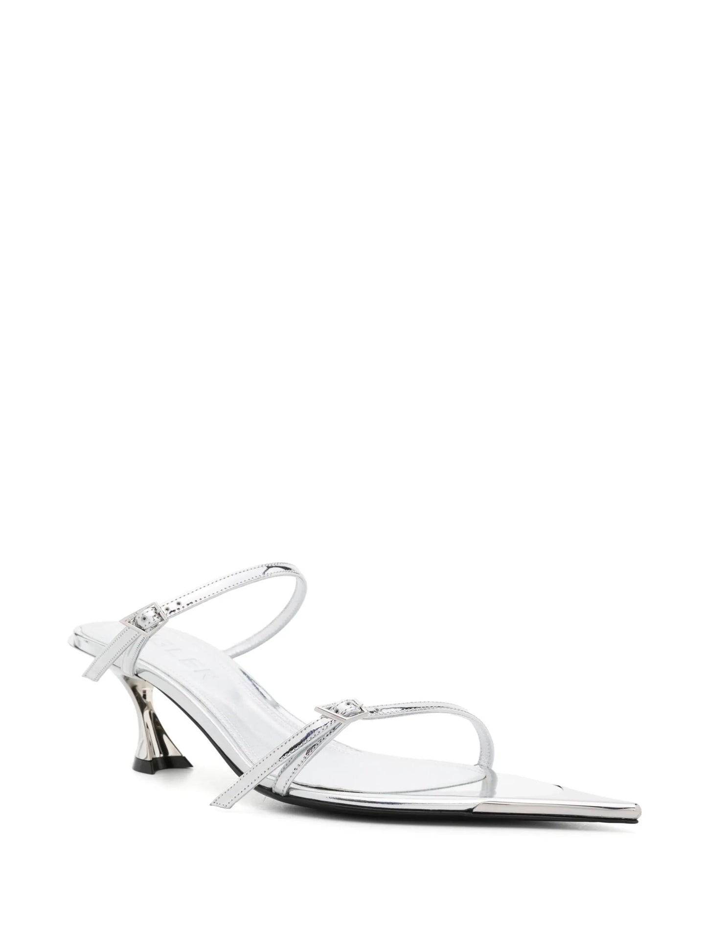 50mm metallic leather sandals