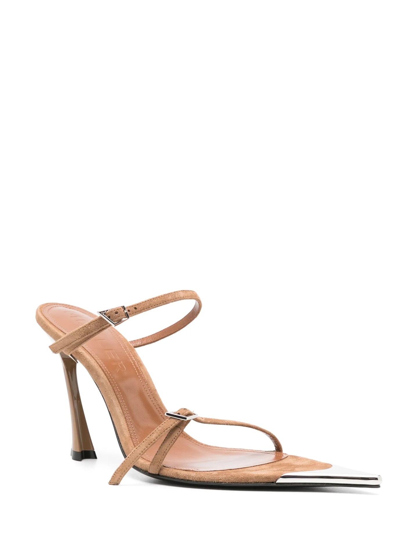 95mm double-strap suede sandals