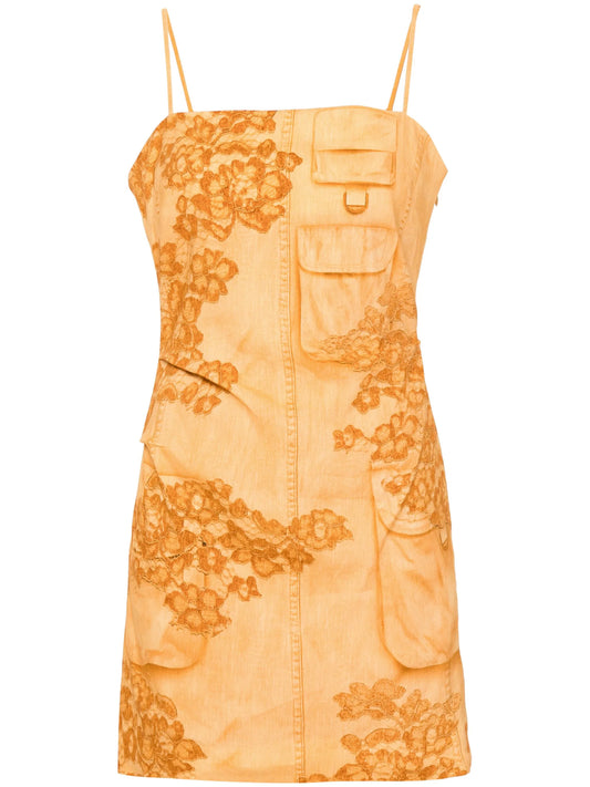 trompe l'oeil-print mini dress